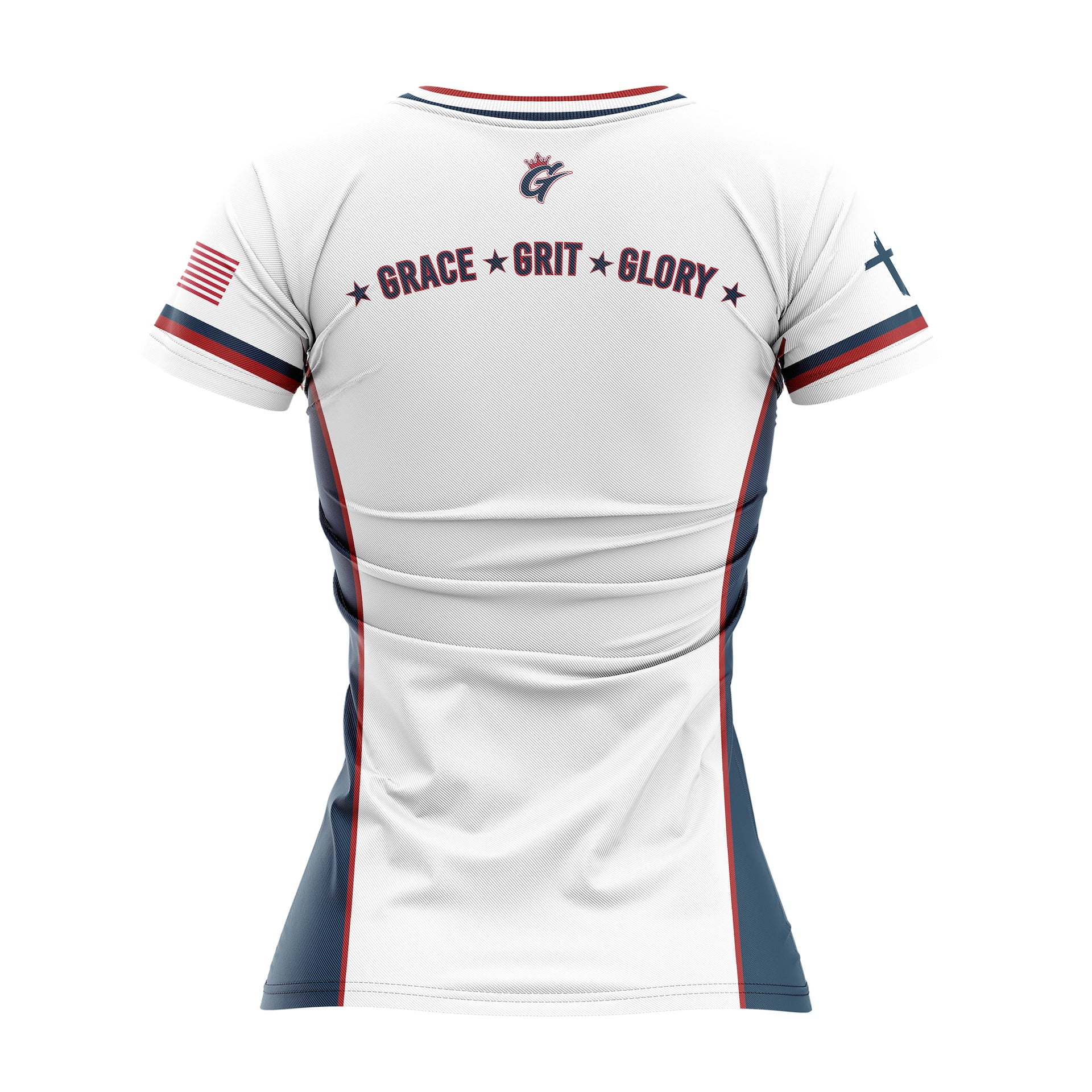 LADY G SECOND JERSEY CREW NECK SS WHITE