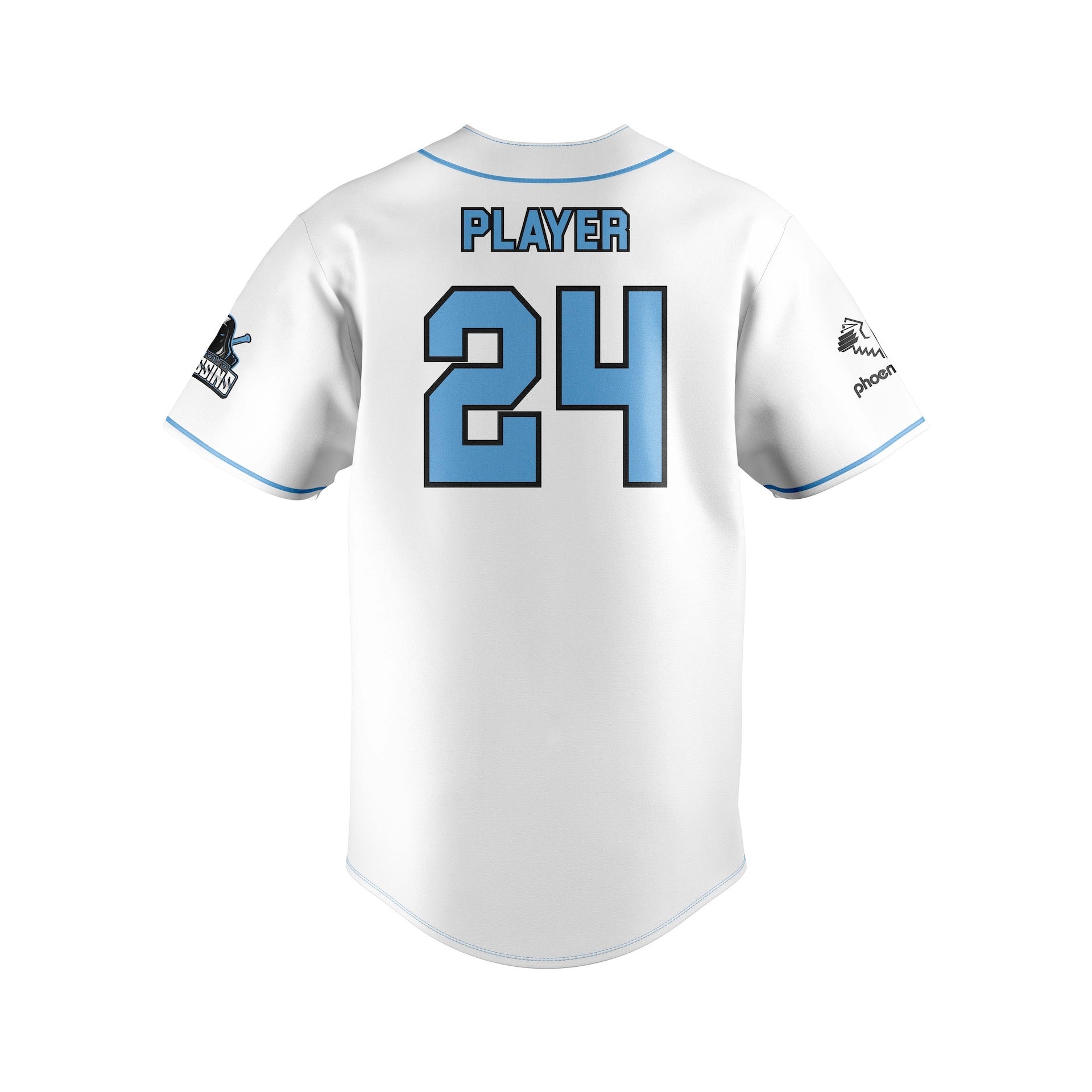 DIAMOND ASSASSINS FULL BUTTON JERSEY - WHITE