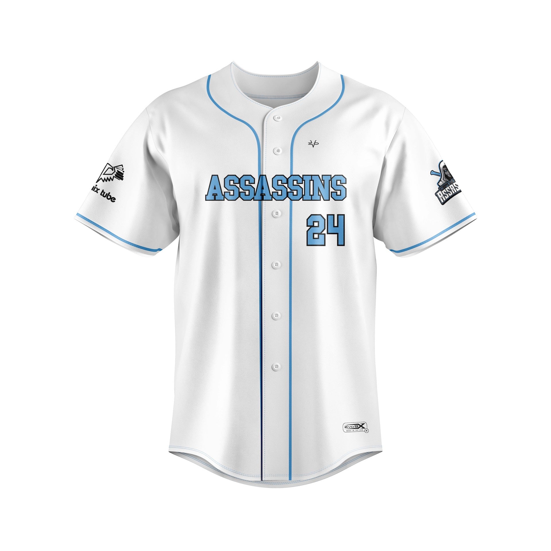 DIAMOND ASSASSINS FULL BUTTON JERSEY - WHITE