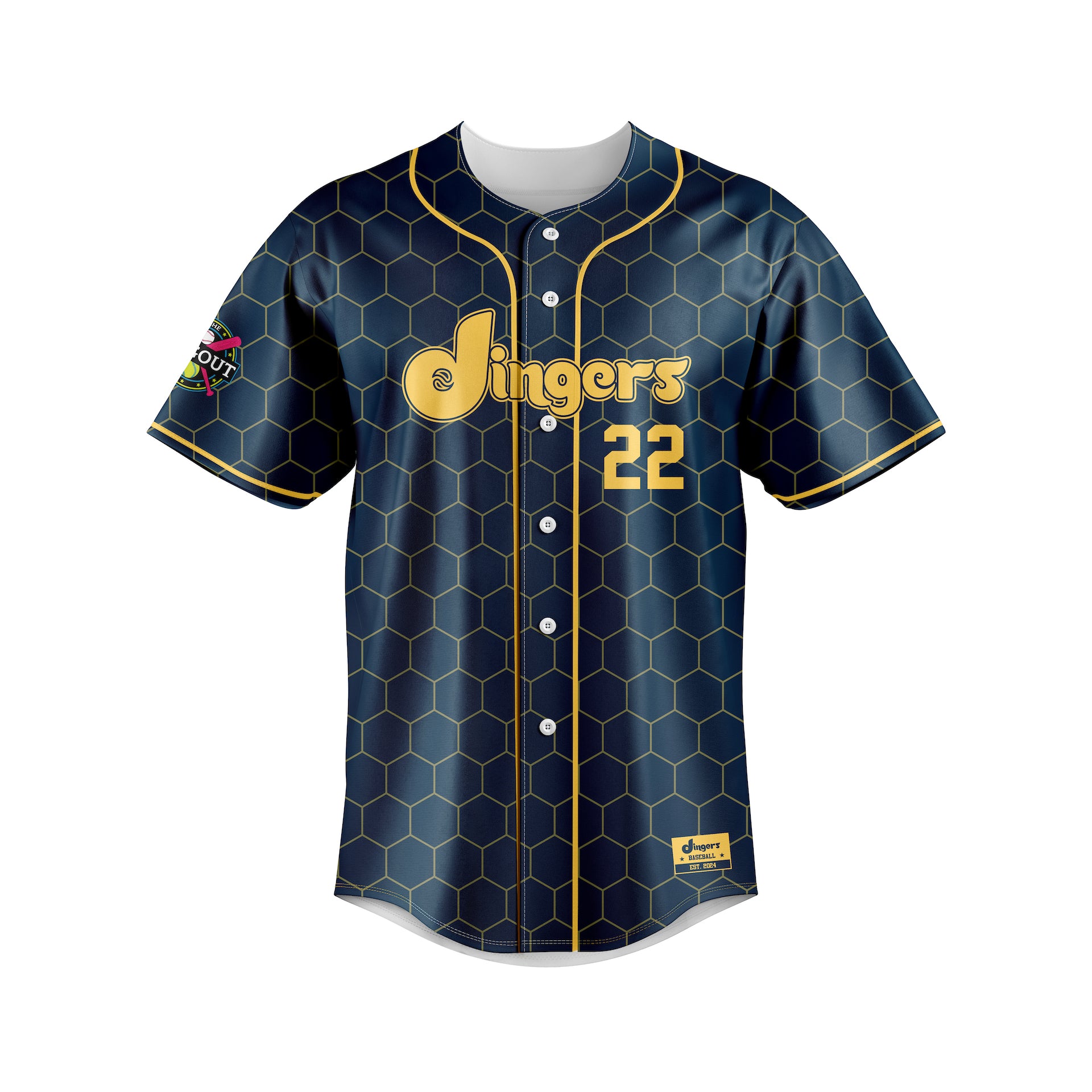 DINGERS FULL BUTTON JERSEY