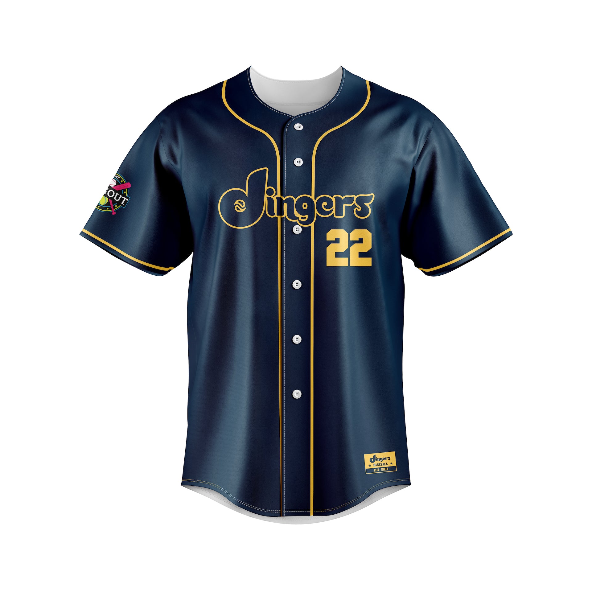 DINGERS FULL BUTTON JERSEY