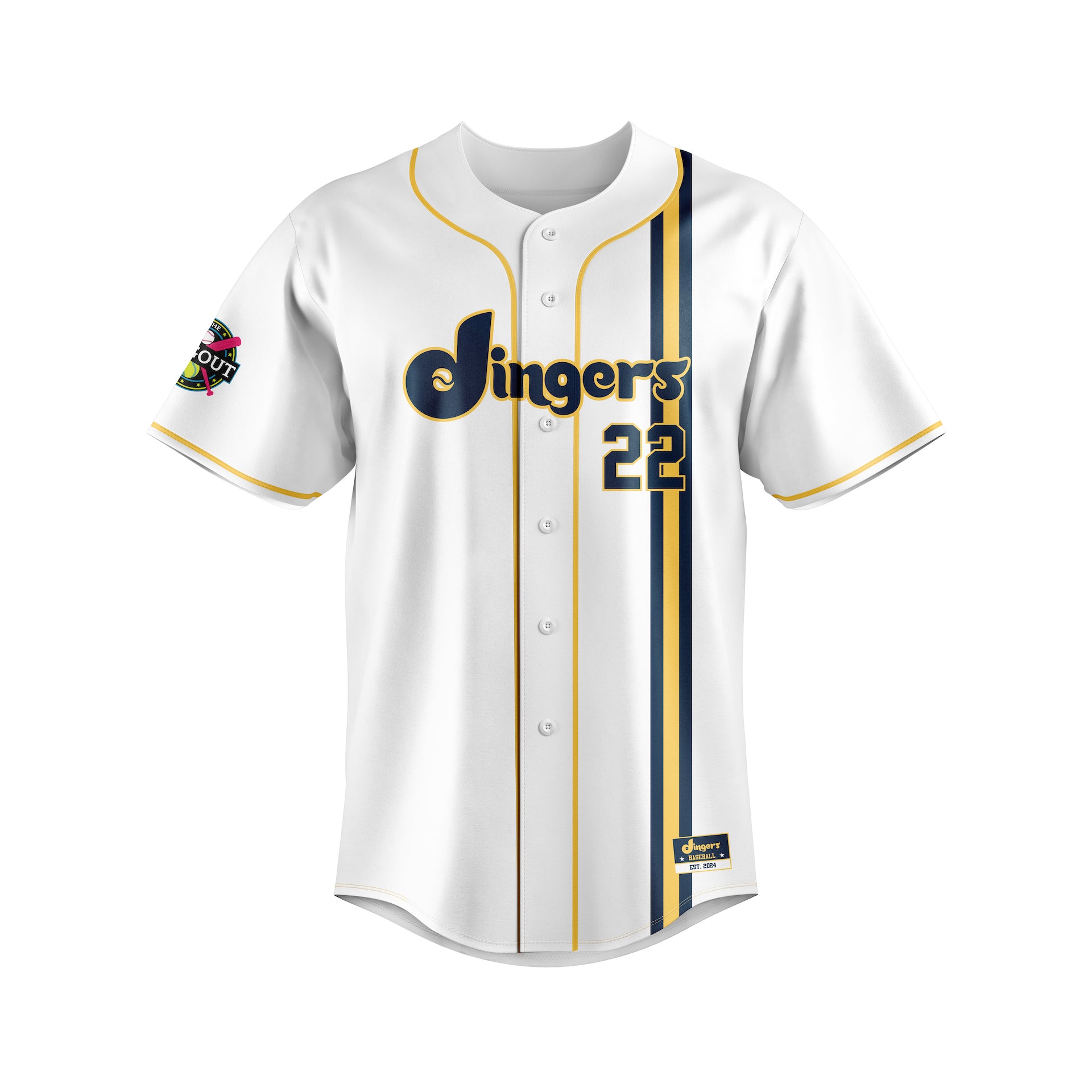 DINGERS FULL BUTTON JERSEY
