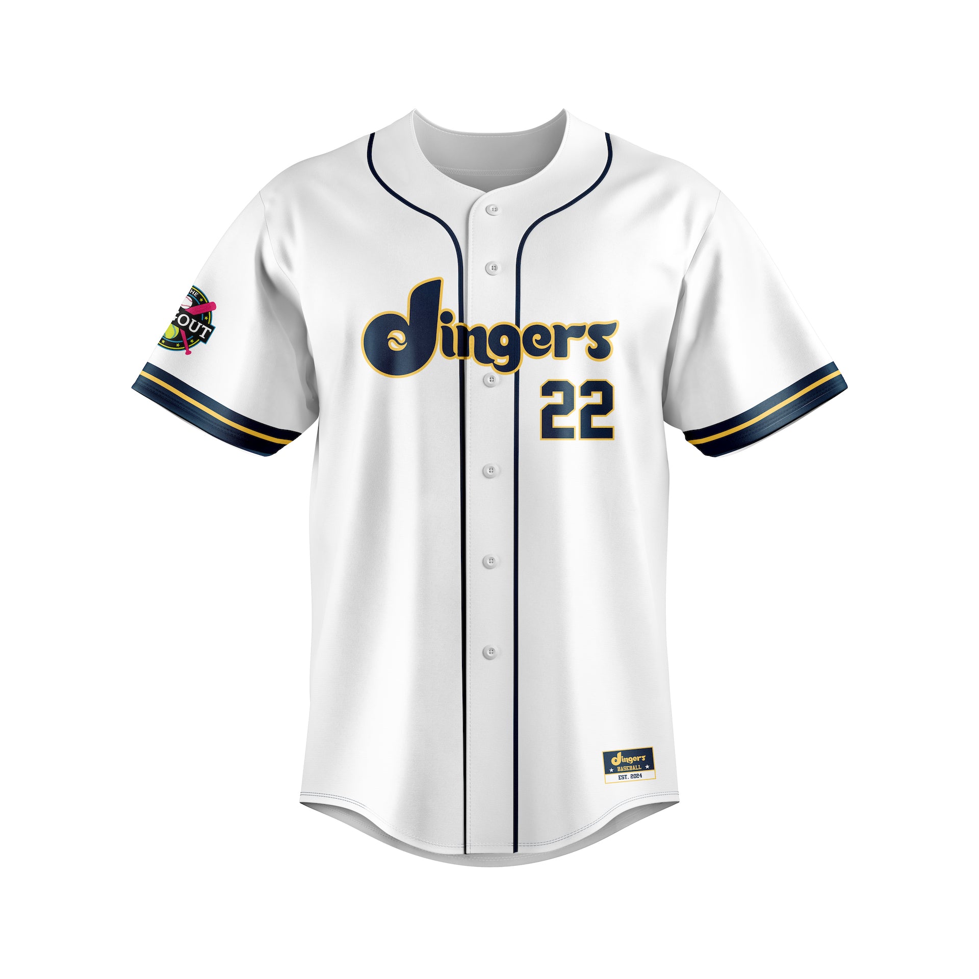 DINGERS FULL BUTTON JERSEY