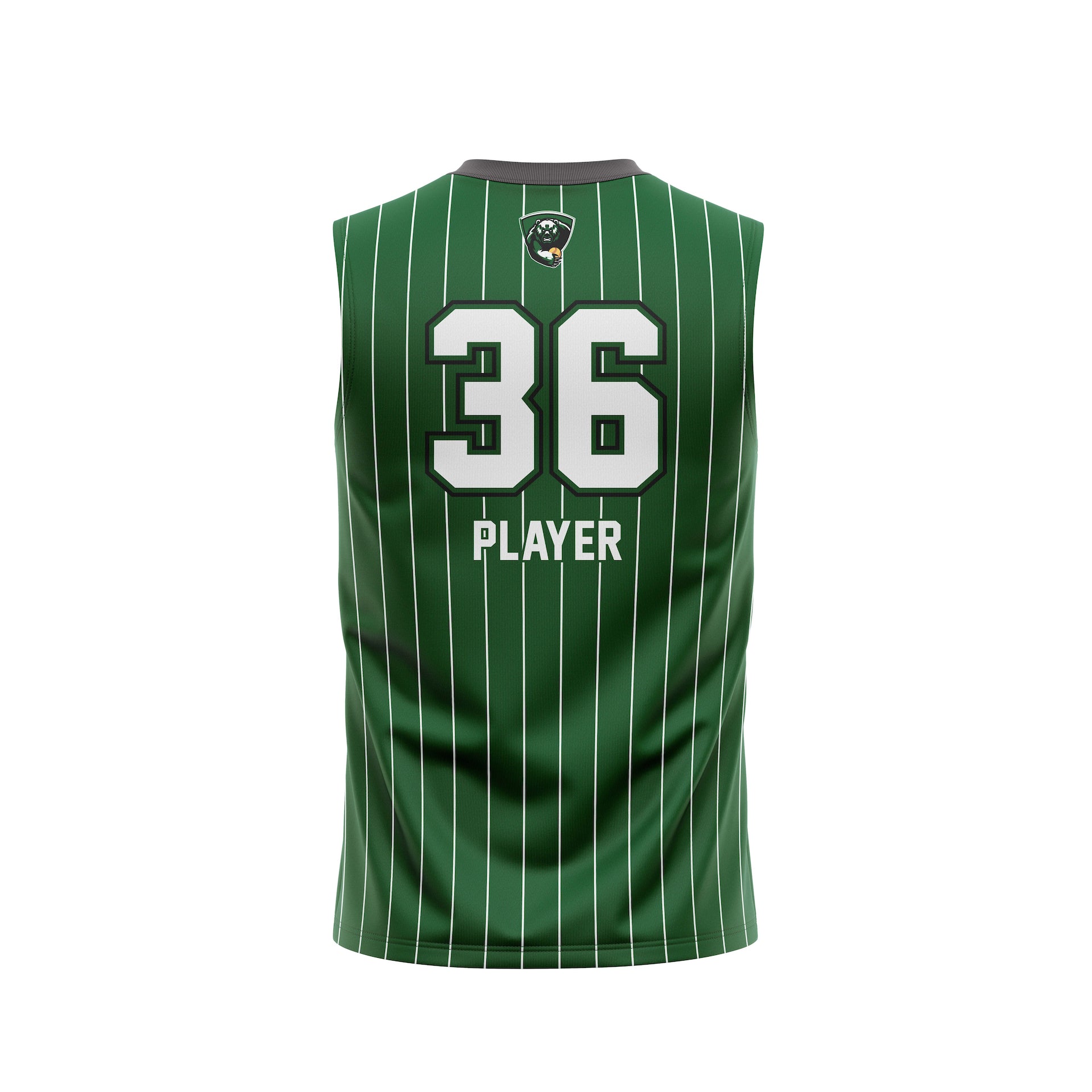 EAST BRUNSWICK CREWNECK SLEEVLESS - GREEN PINSTRIPE