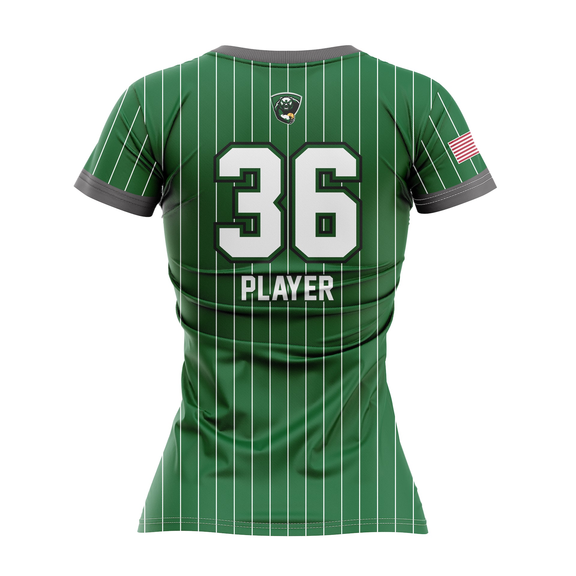 EAST BRUNSWICK CREWNECK SS - GREEN PINSTRIPE