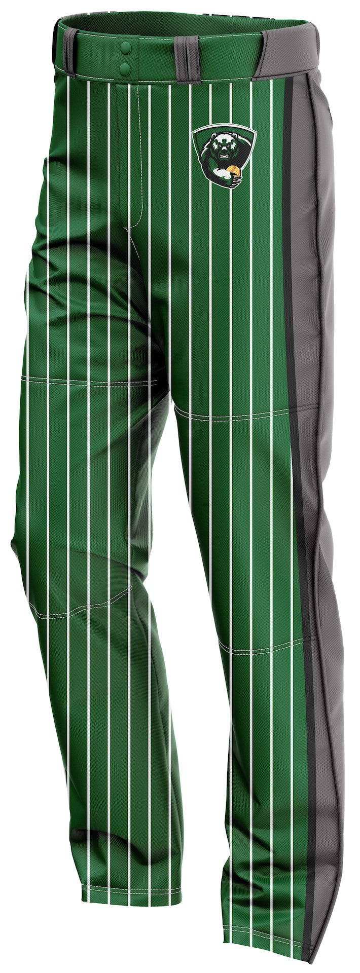 EAST BRUNSWICK GRIZZLIES FULL LENGTH PANT - GREEN PINSTRIPE