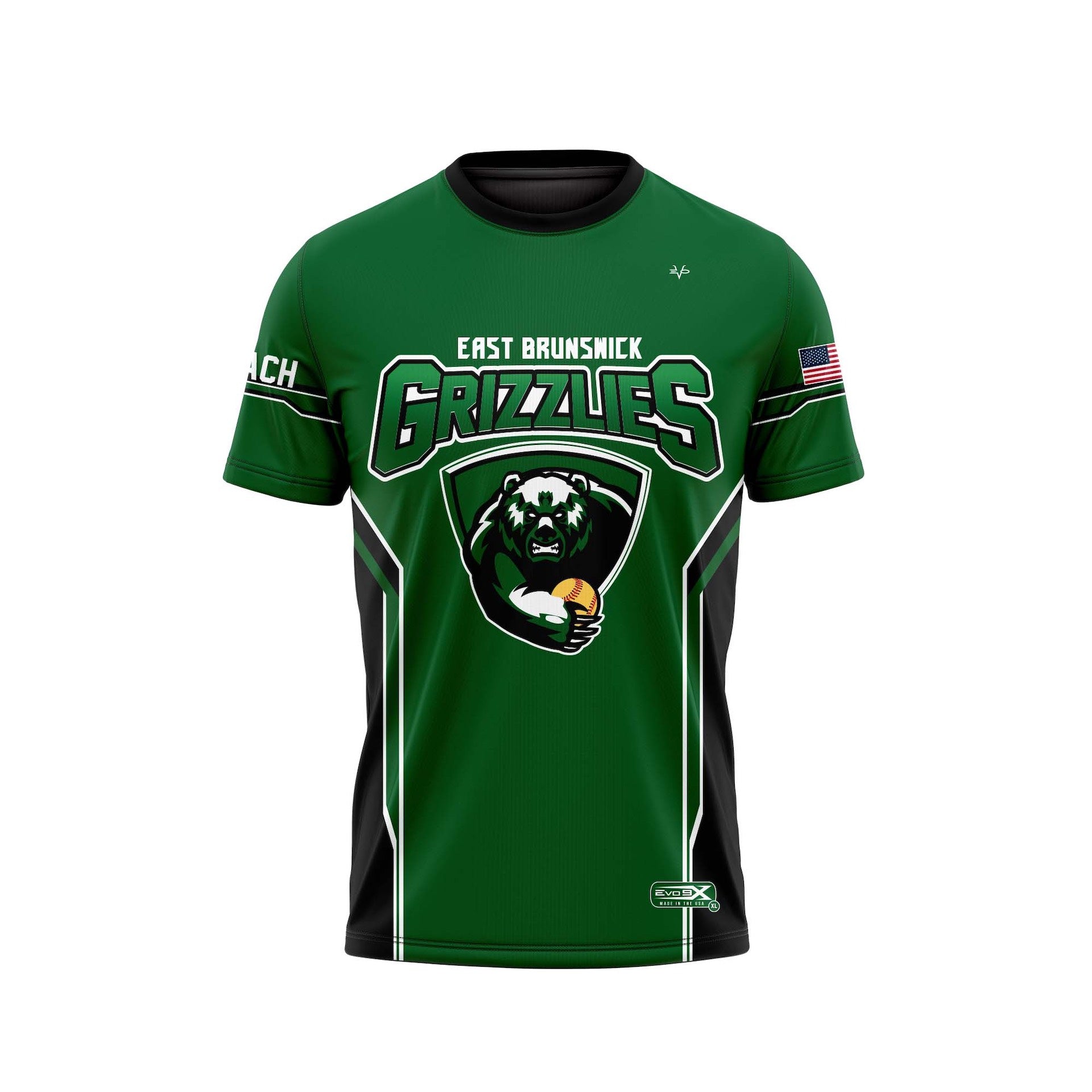 EAST BRUNSWICK CREWNECK SS  COACH SHIRT - GREEN