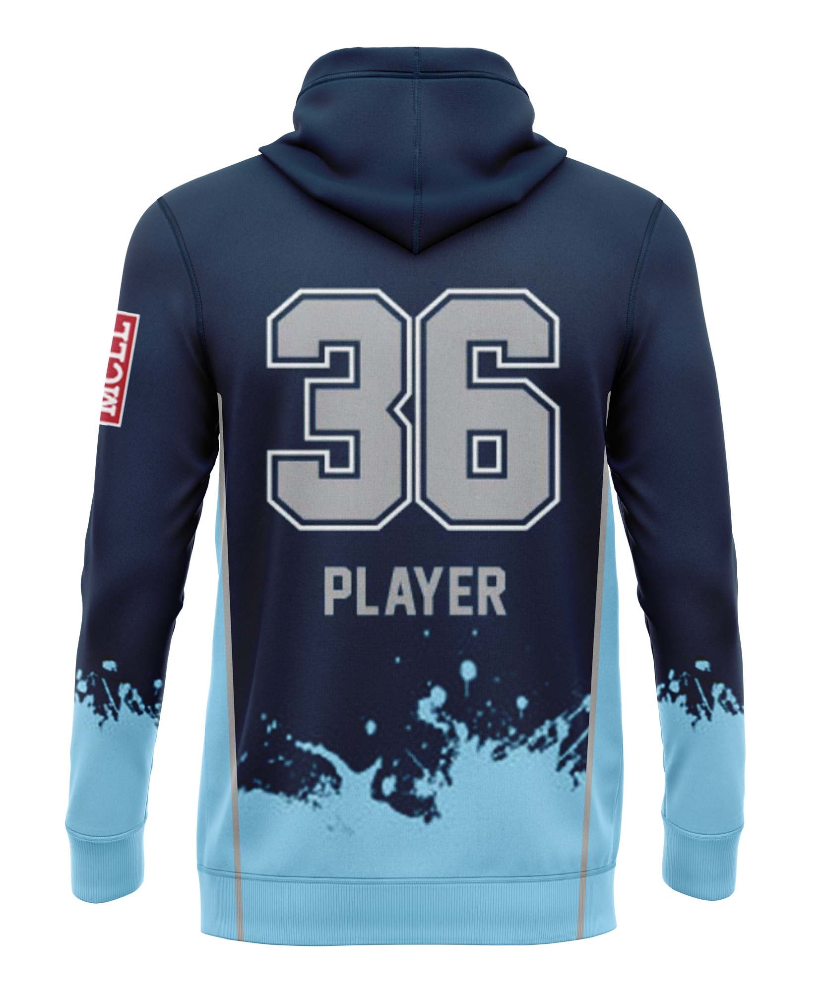 Evo9x MONTGOMERY LITTLE LEAGUE Full Dye Sublimated Hoodie Splatter