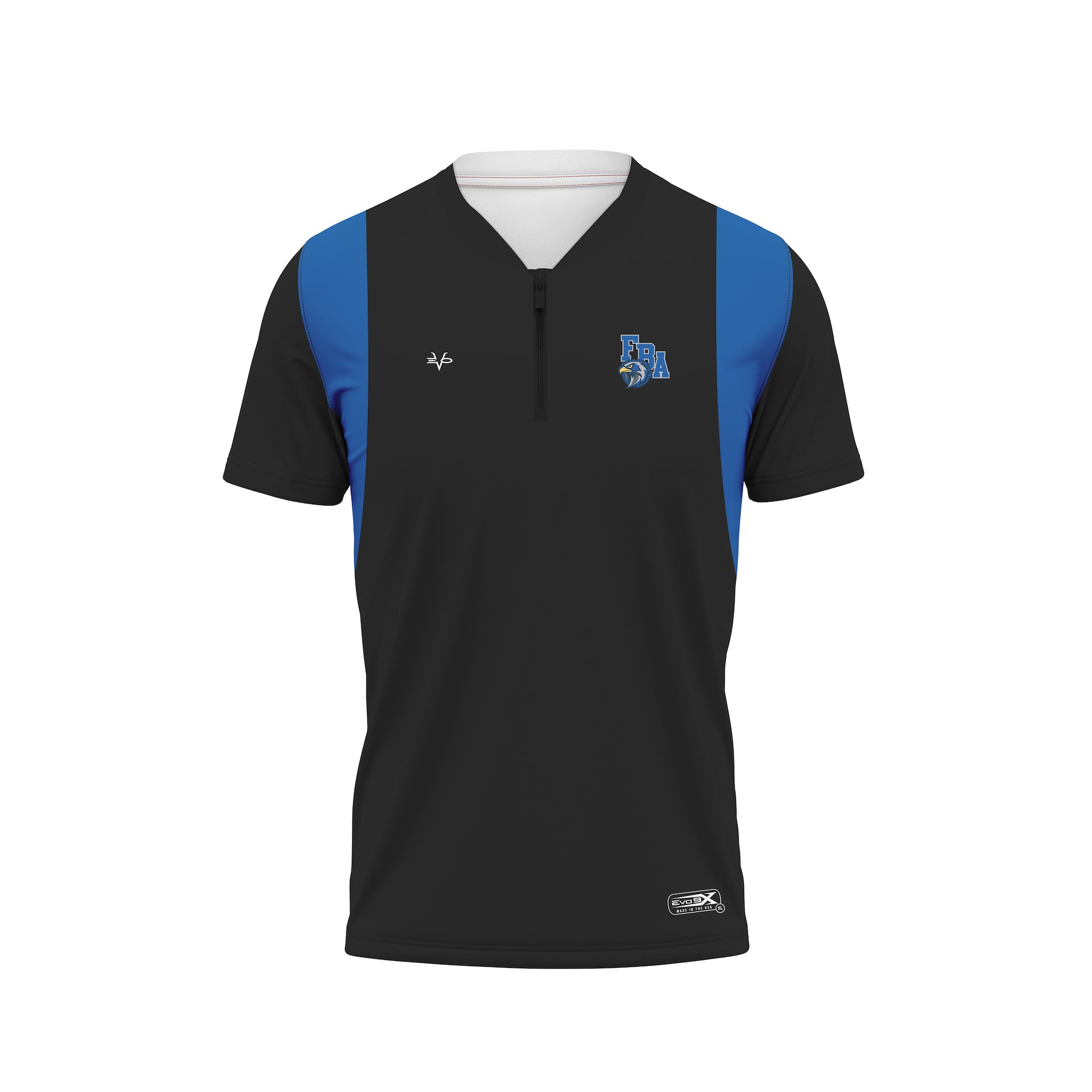 FBA FALCONS SS BATTING JACKET - BLACK/ROYAL BLUE
