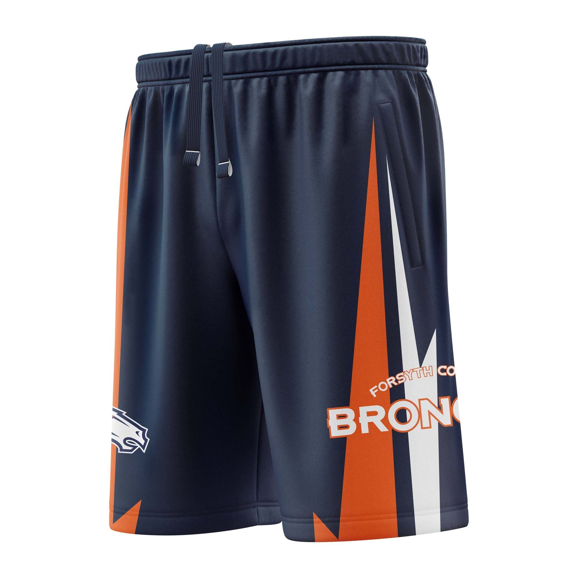 FORSYTH COUNTY BRONCOS Football Sublimated Shorts