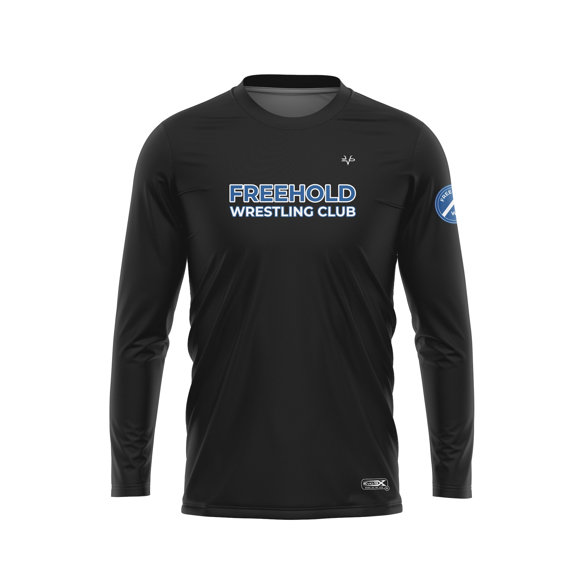 FREEHOLD WRESTLING CLUB LONG SLEEVE CREW NECK - BLACK