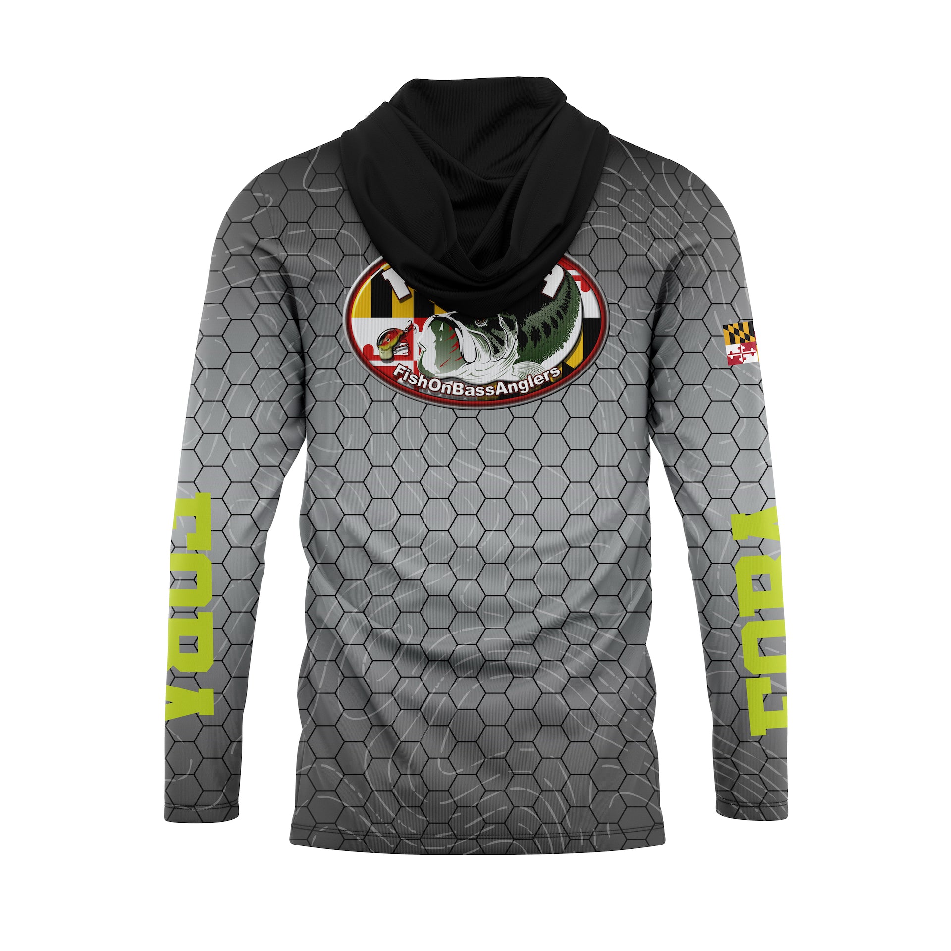 FOBA LS Crew Neck with Hood - Gray small logo