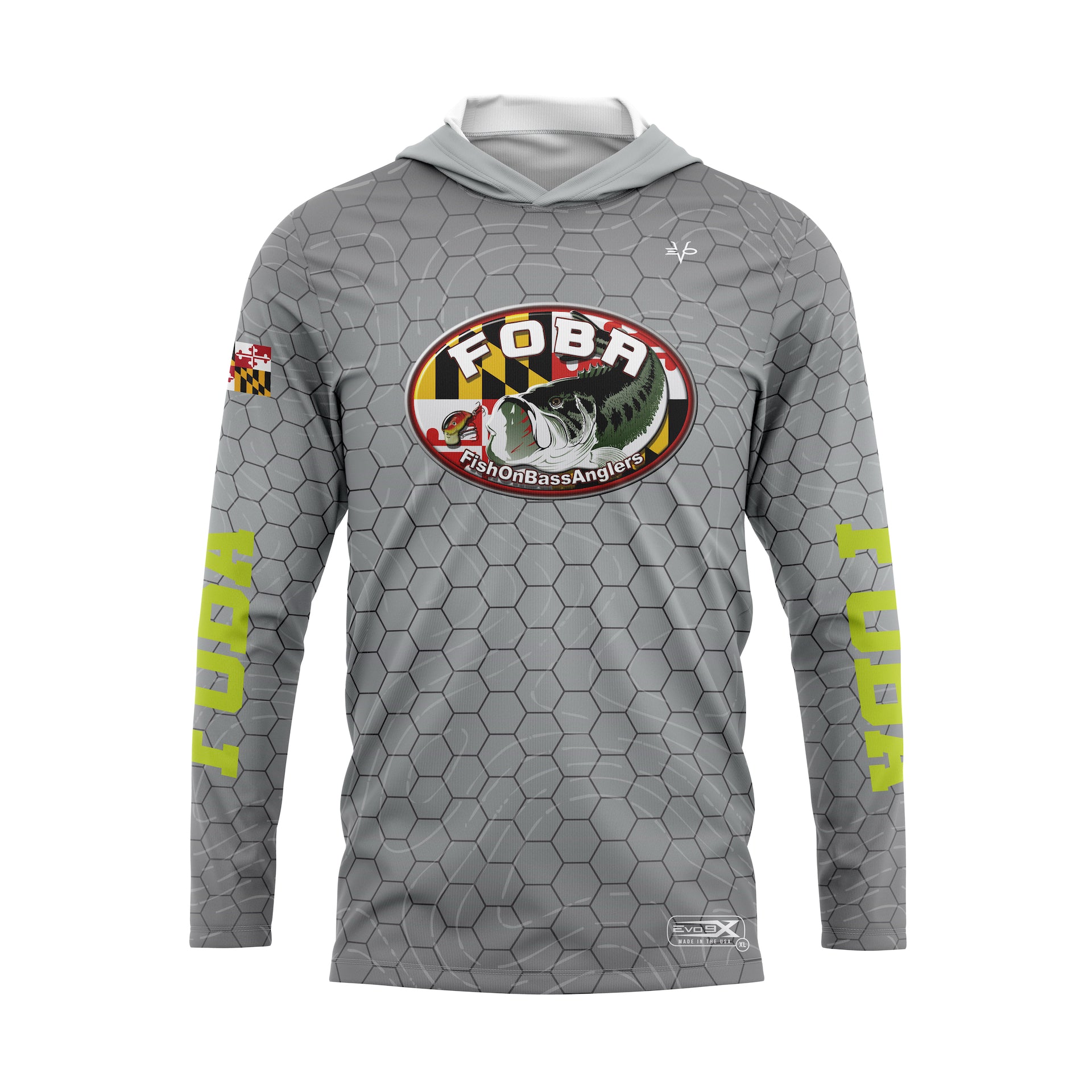 FOBA LS Crew Neck with Hood - Grey
