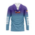 FOBA LS Crew Neck with Hood - Purple/Blue