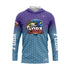 FOBA LS Crew Neck with Hood - Purple/Blue