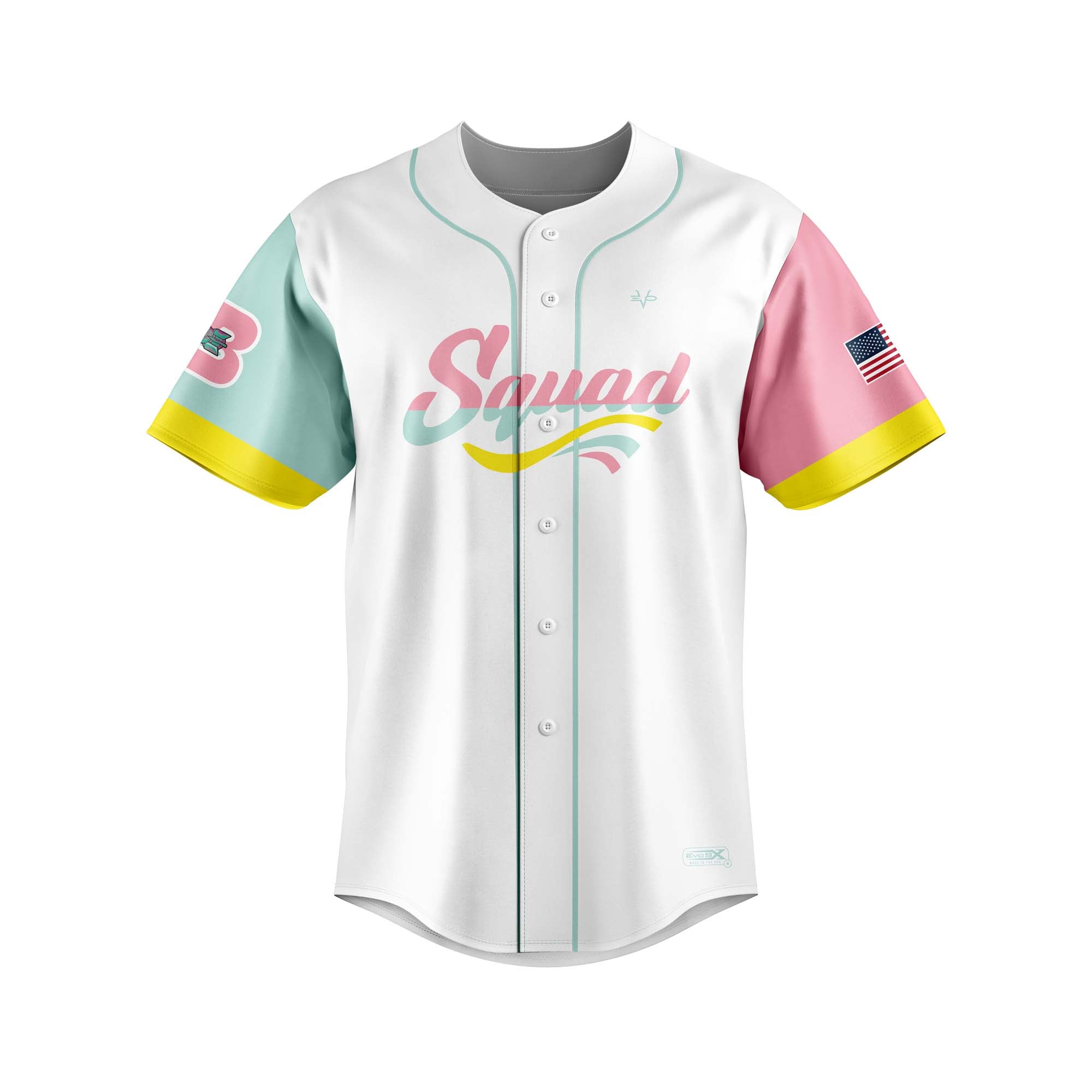 BOMB SQUAD FULL BUTTON JERSEY WHITE