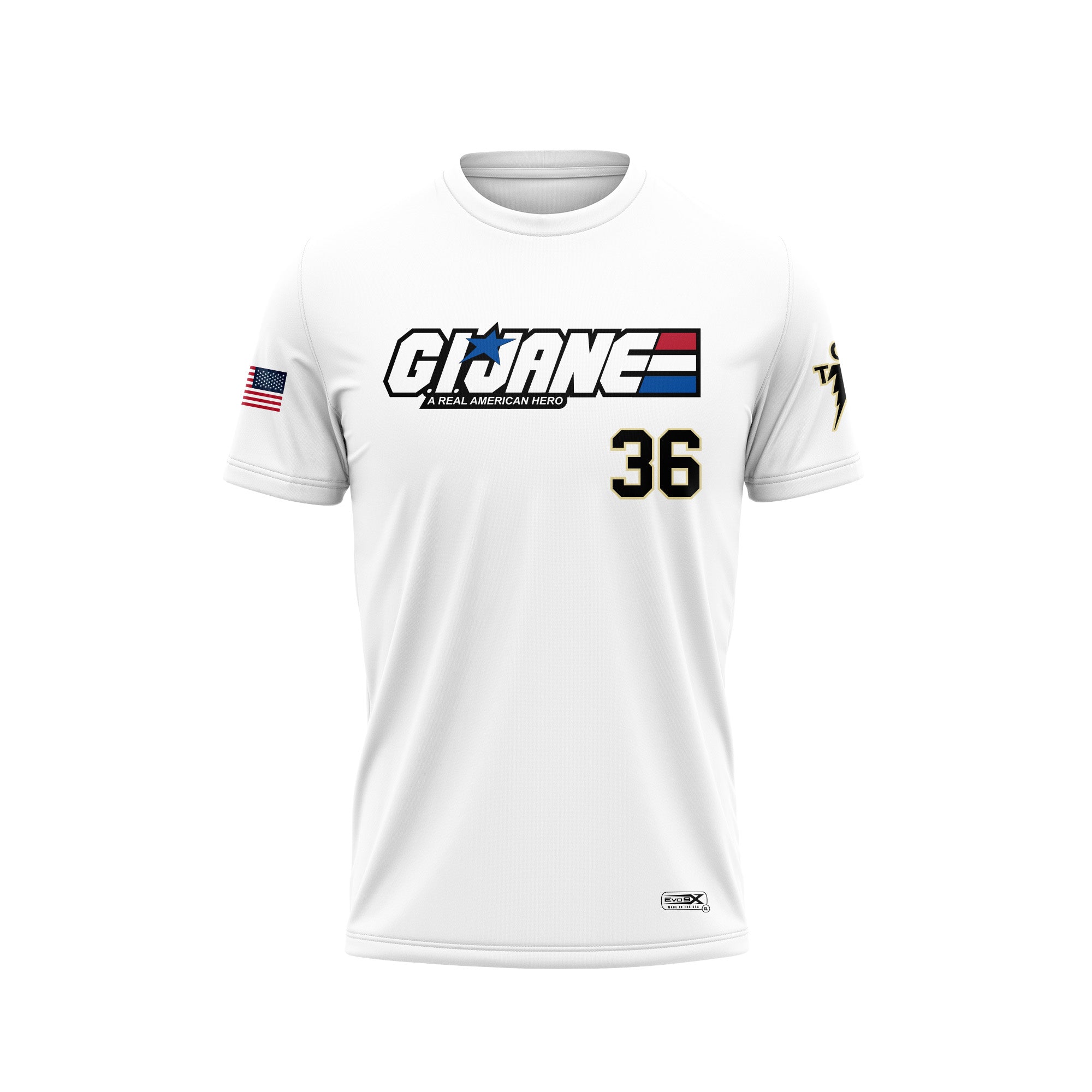 GI Jane SS Crew Neck White Jersey