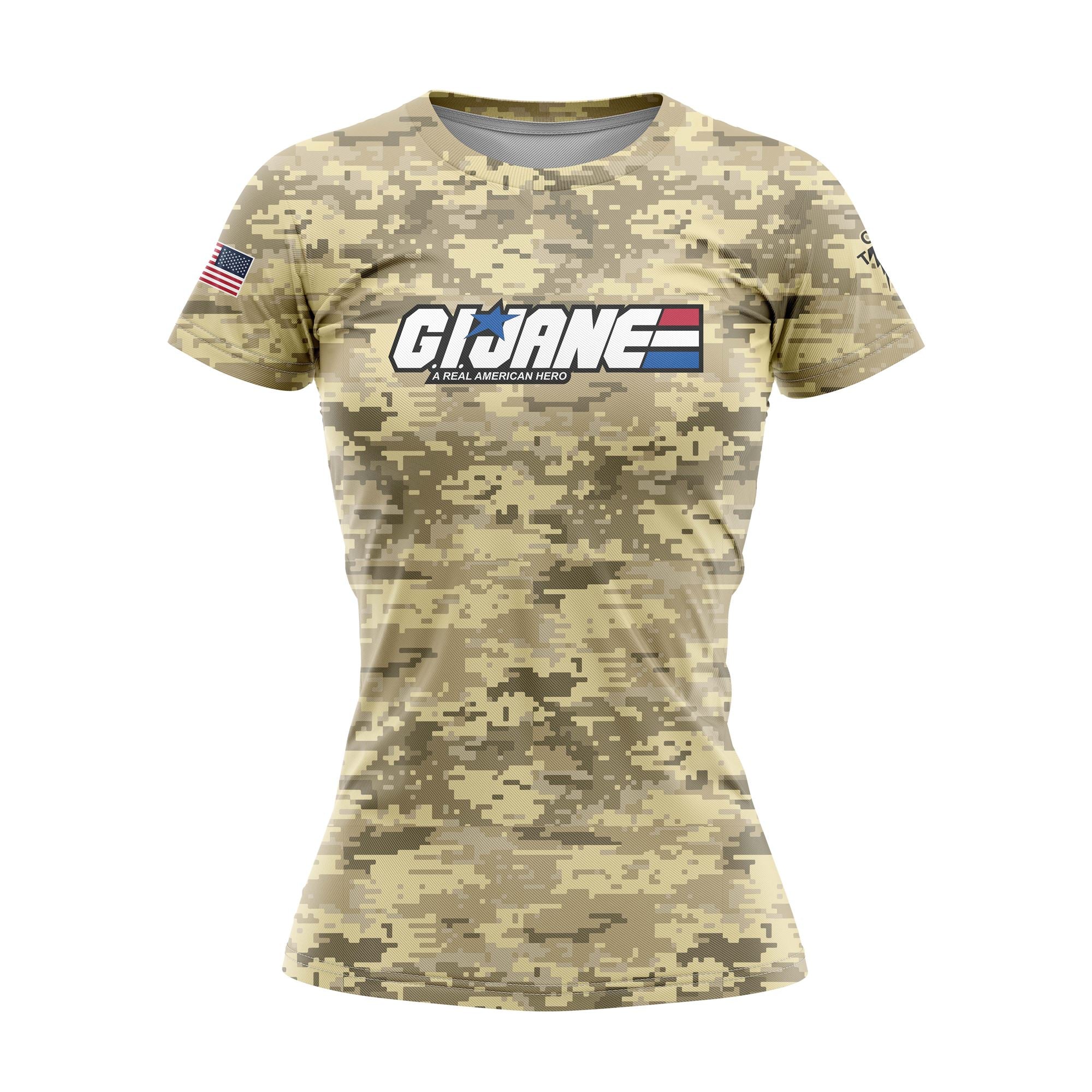 GI Jane SS Crewneck Tan Camo - No Numbers