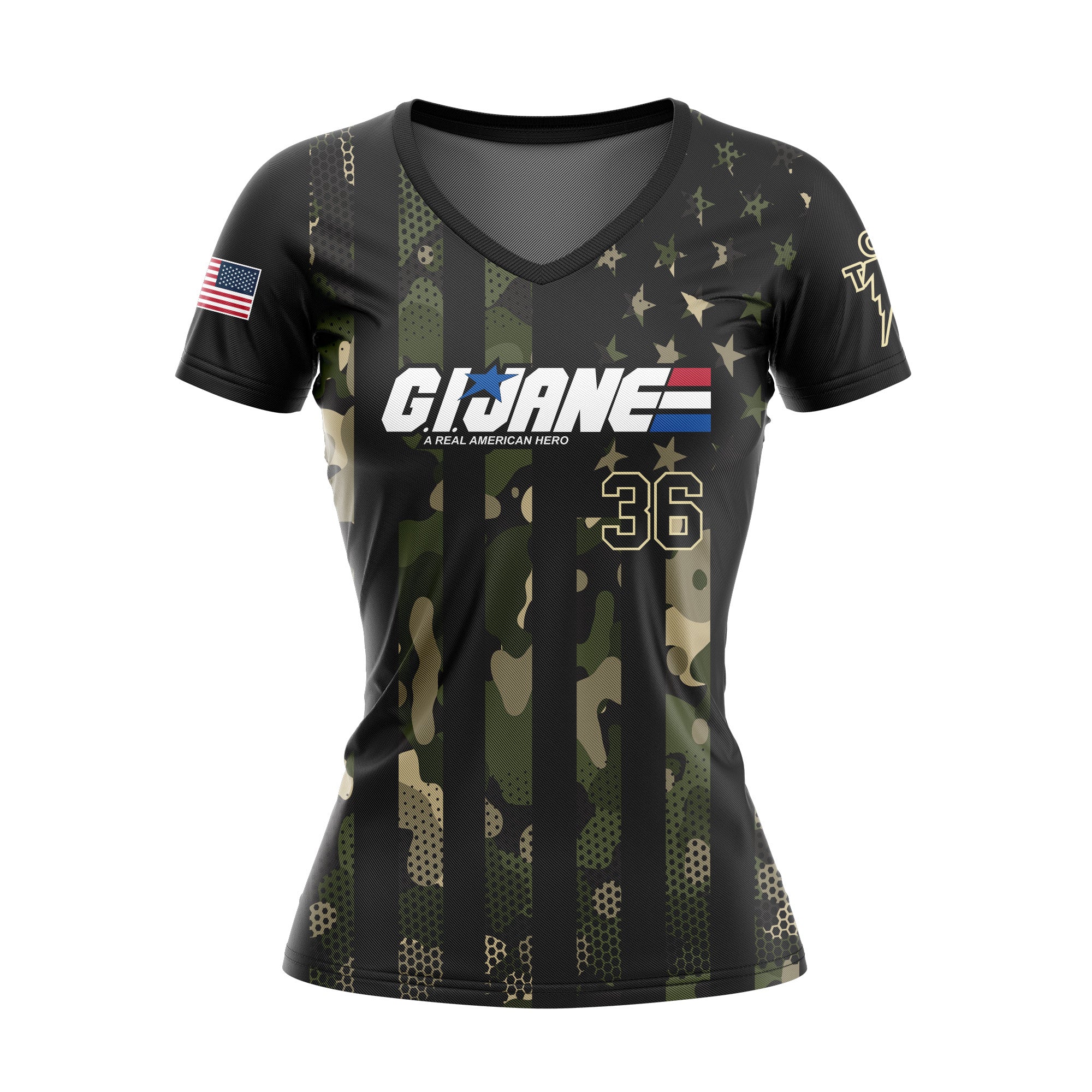 GI Jane SS V- Neck Game Jersey