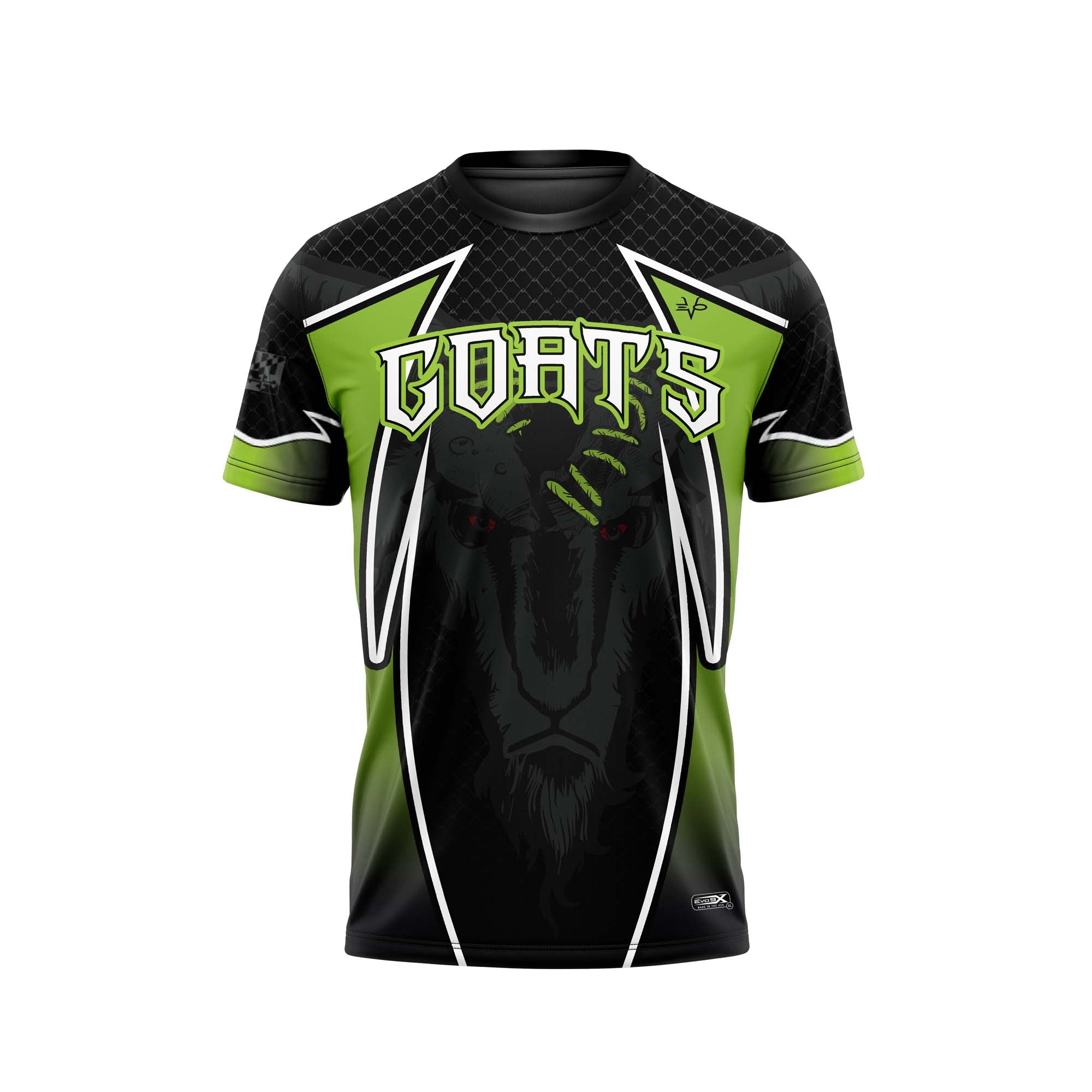 GOATS Softball Sublimated Crew Neck Jersey Black 1