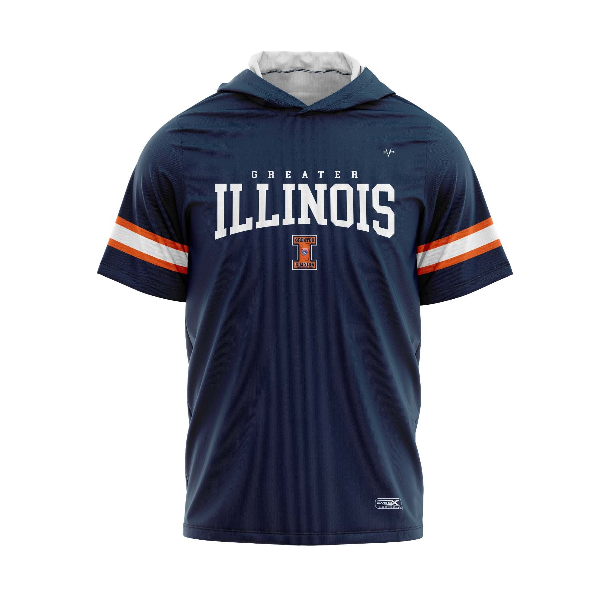 GREATER ILLINOIS SHORT SLEEVE HOODY