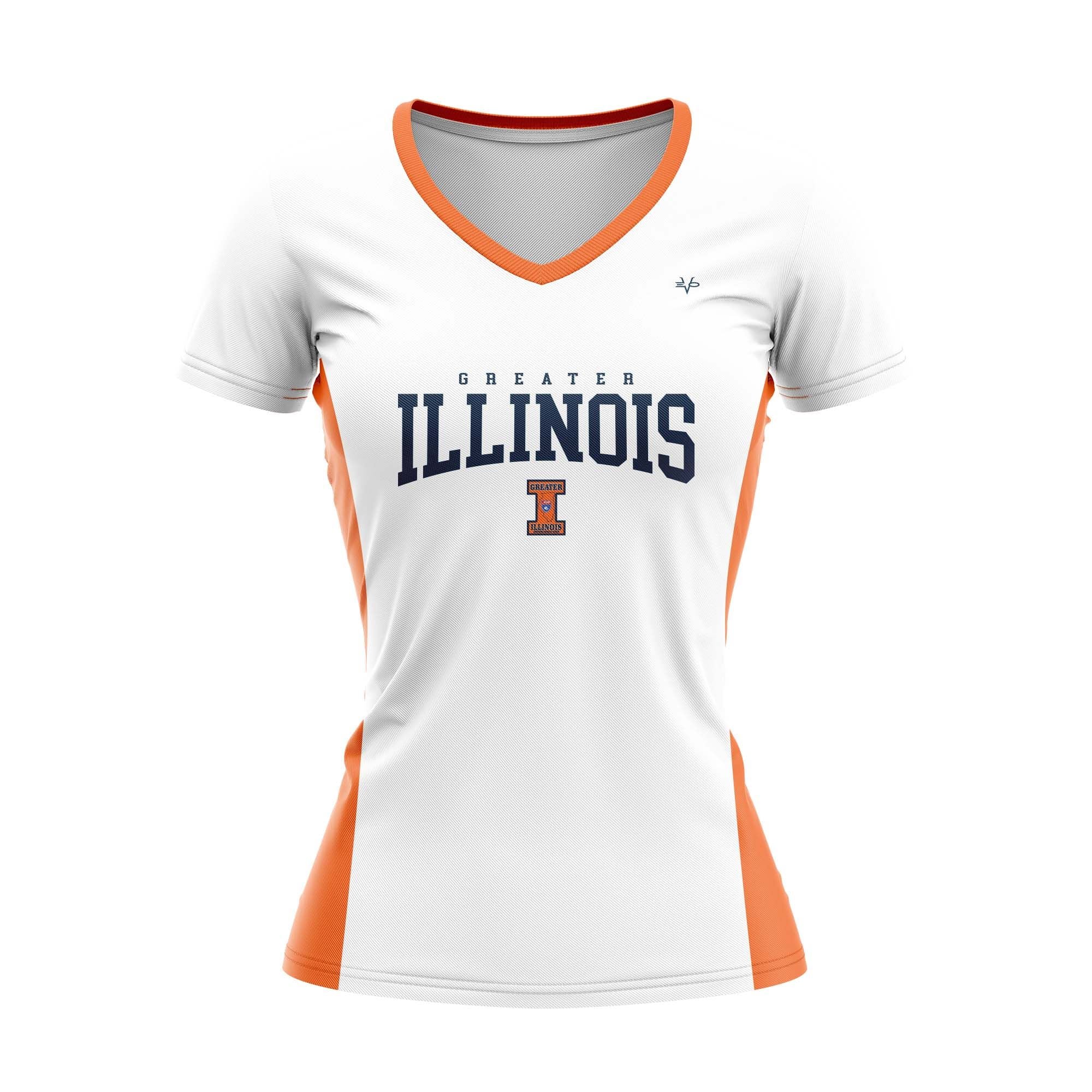 GREATER ILLINOIS WOMENS V NECK SHIRT