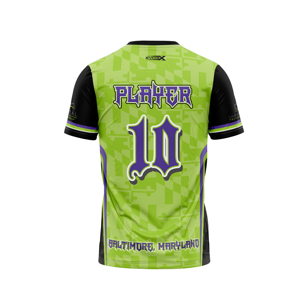 Sublimated Crew Neck Jersey Lime back