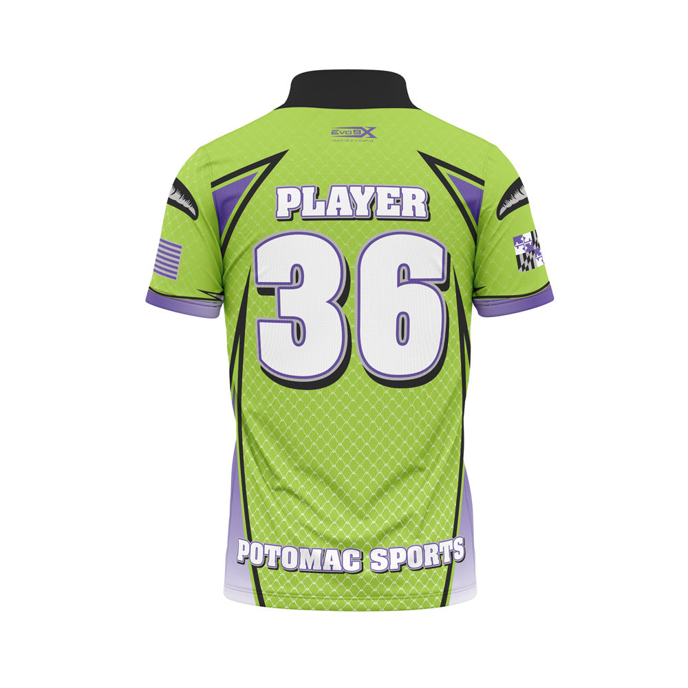 Goats Softball Sublimated Crew Neck Jersey Lime Mens X-Large