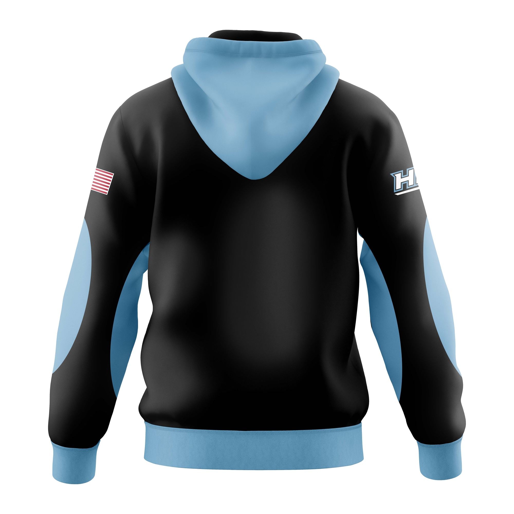 HIGH PACE WRESTLING CLUB PULLOVER HOODIE - BLACK/CAROLINA