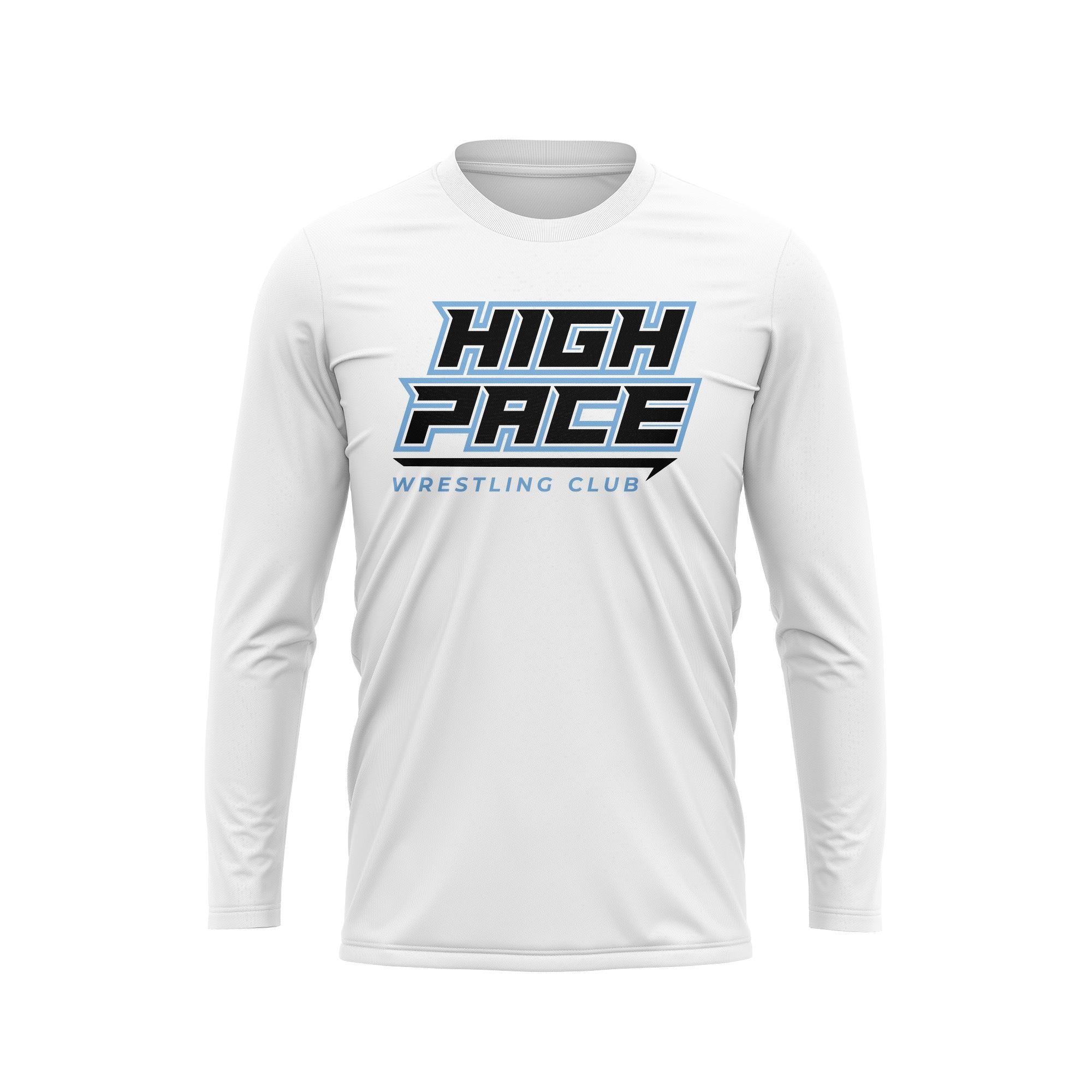 HIGH PACE WRESTLING CLUB SCREENPRINT CREWNECK LS - WHITE