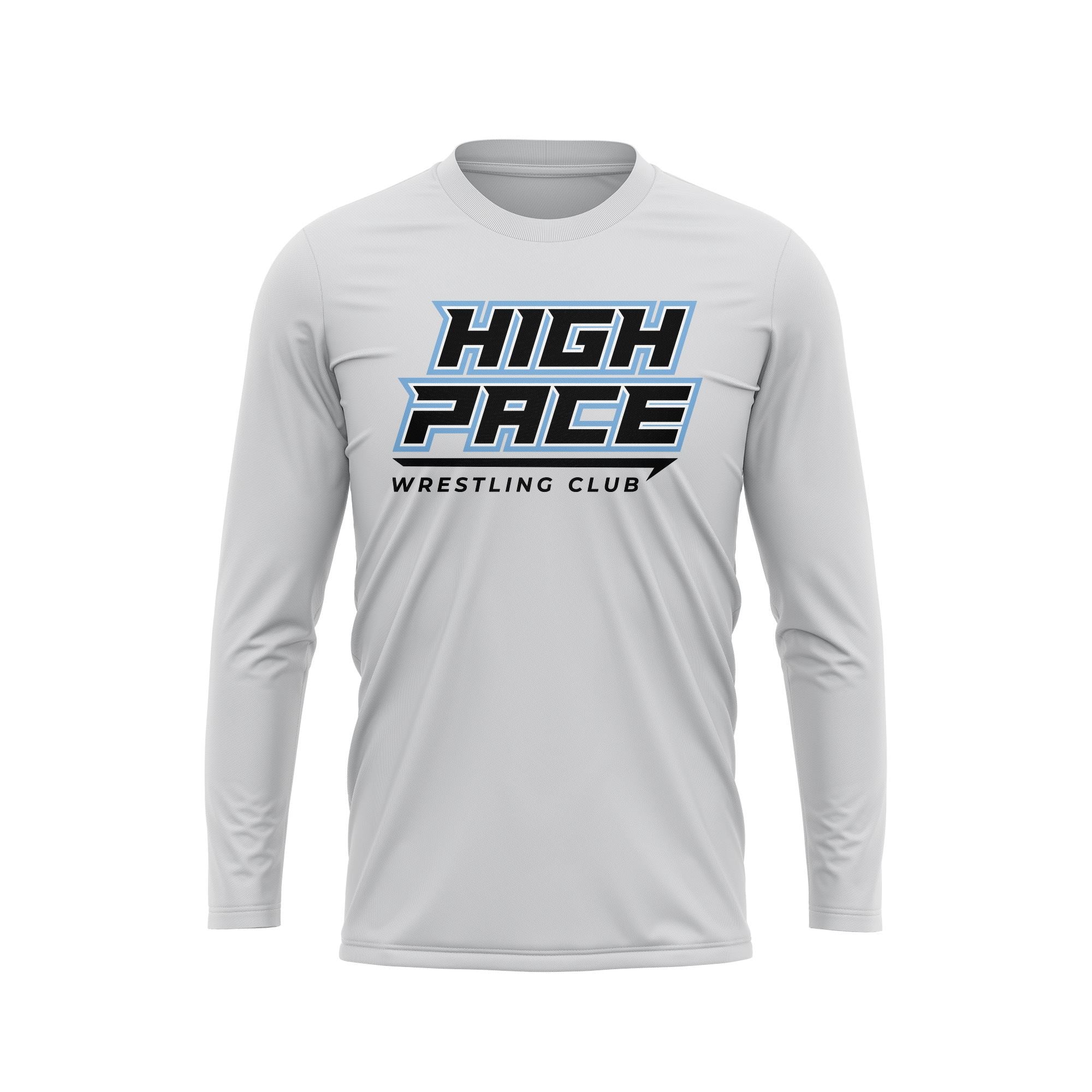 HIGH PACE WRESTLING CLUB SCREENPRINT CREWNECK LS - GREY