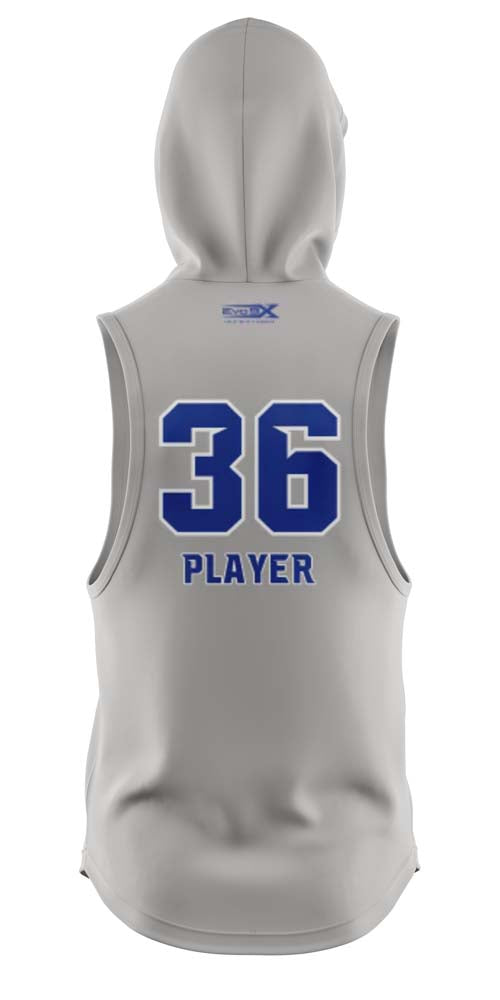 HOLMDEL HORNETS Grey Lightweight Sleeveless Hoodie