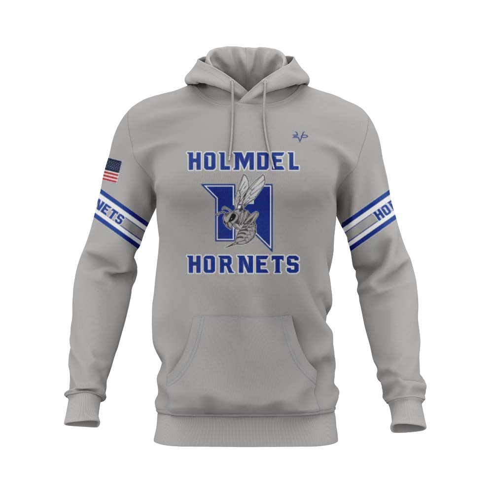 HOLMDEL HORNETS Grey Sublimated Hoodie