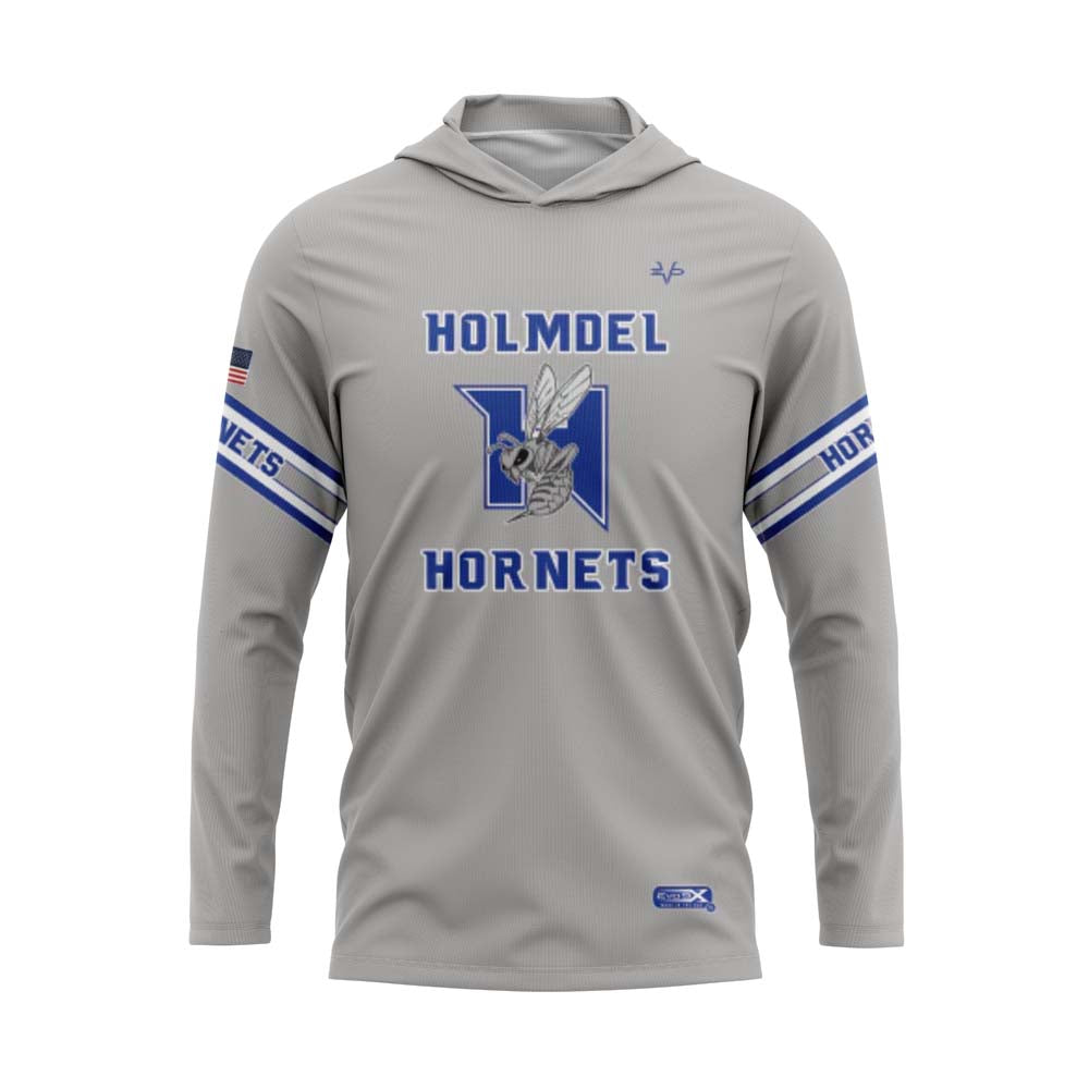 HOLMDEL HORNETS Grey Sublimated Lightweight Hoodie
