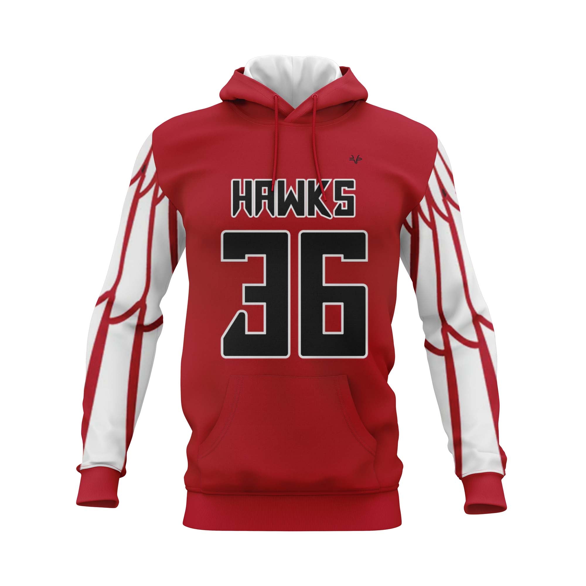 HUDSON HAWKS Red Sublimated Hoodie