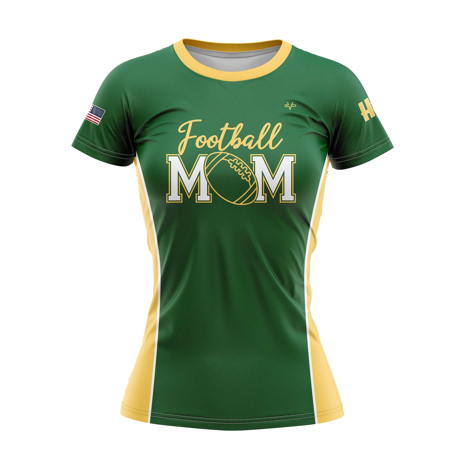 HUDSON VALLEY RAVENS FOOTBALL MOM TEE - GREEN