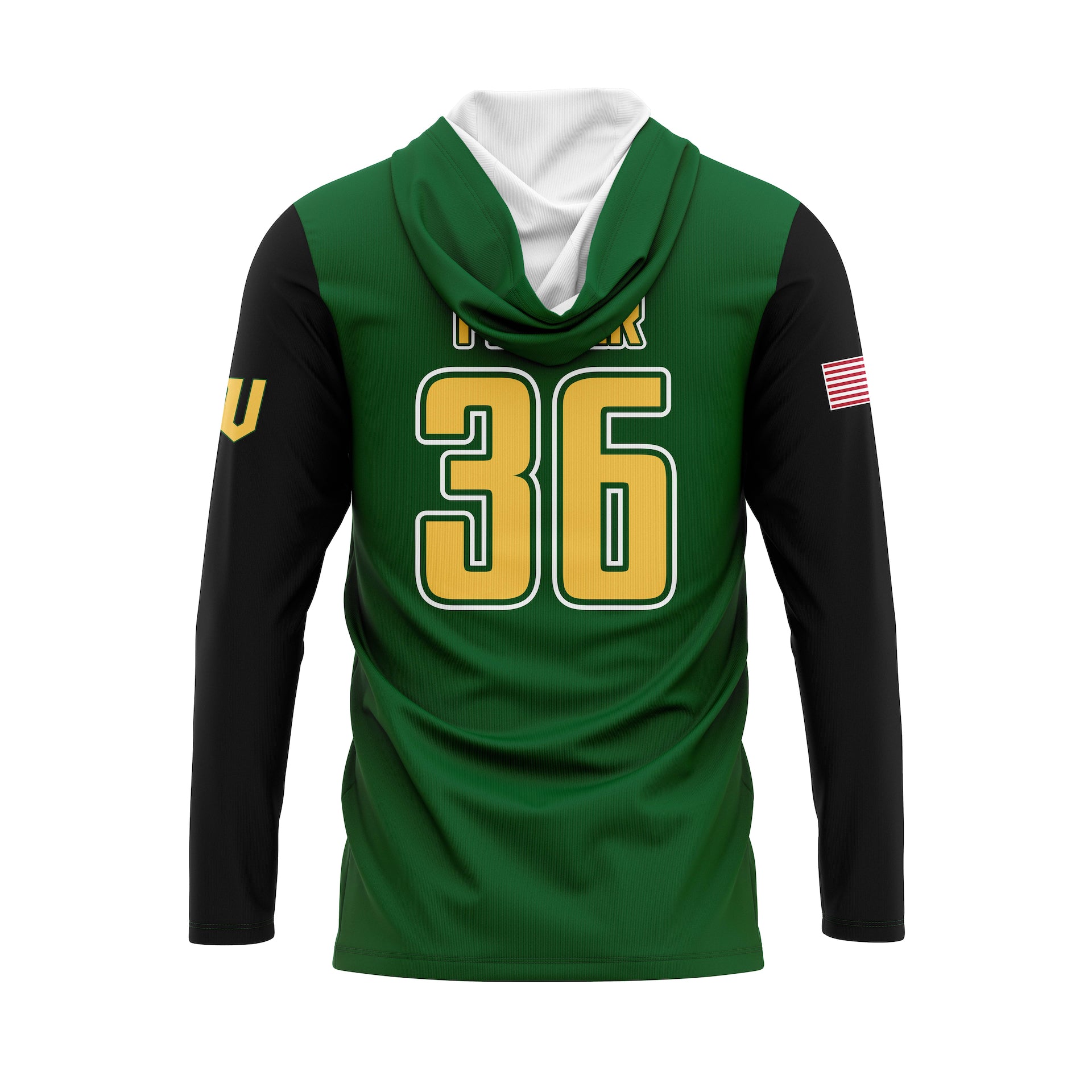 HUDSON VALLEY RAVENS LT WEIGHT HOODIE - GREEN/BLACK SLEEVES
