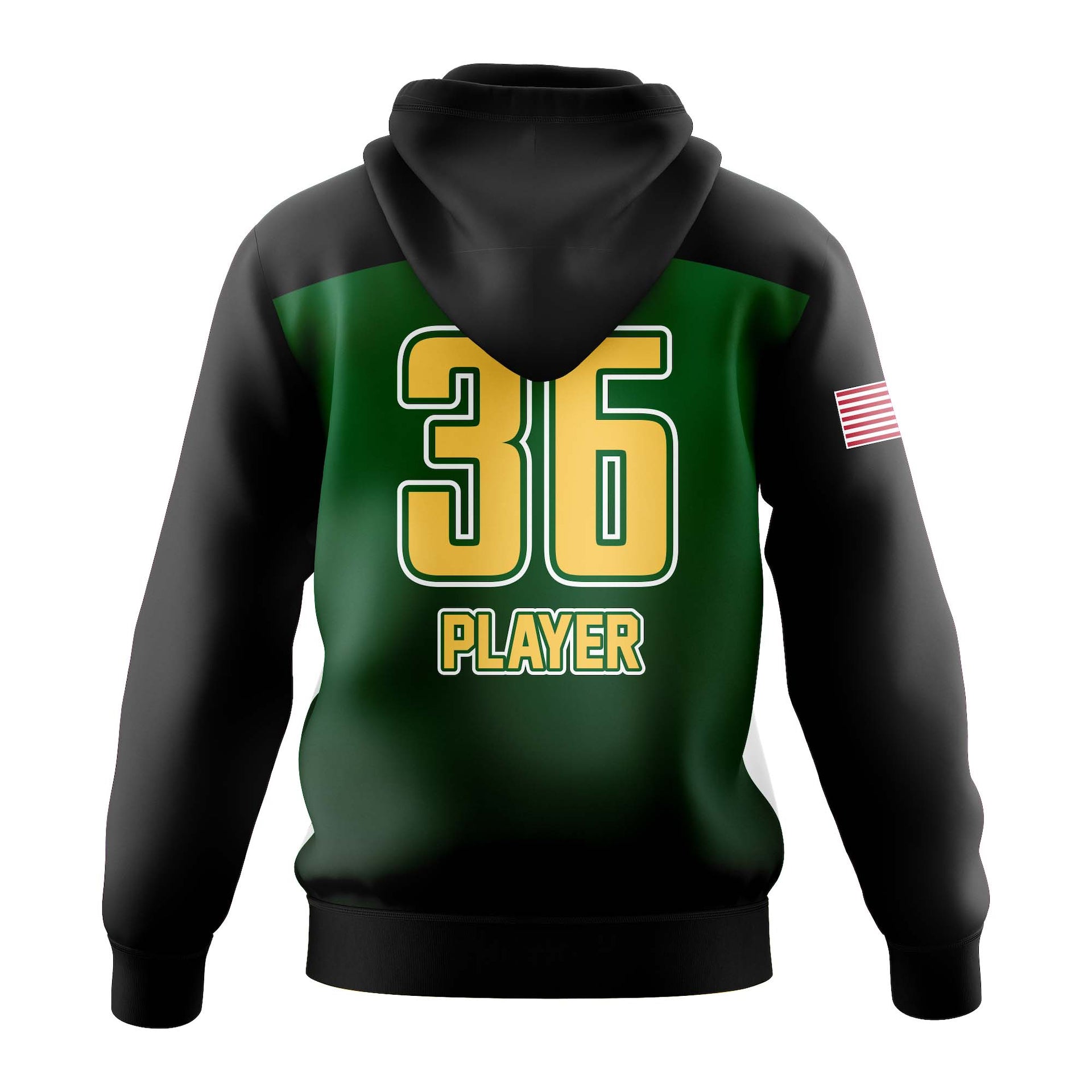 HUDSON VALLEY RAVENS PULLOVER HOODIE - GREEN/BLACK SLEEVE