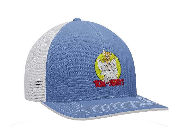 TOM AND JERRY EMBROIDERED HAT - CAROLINA/WHITE