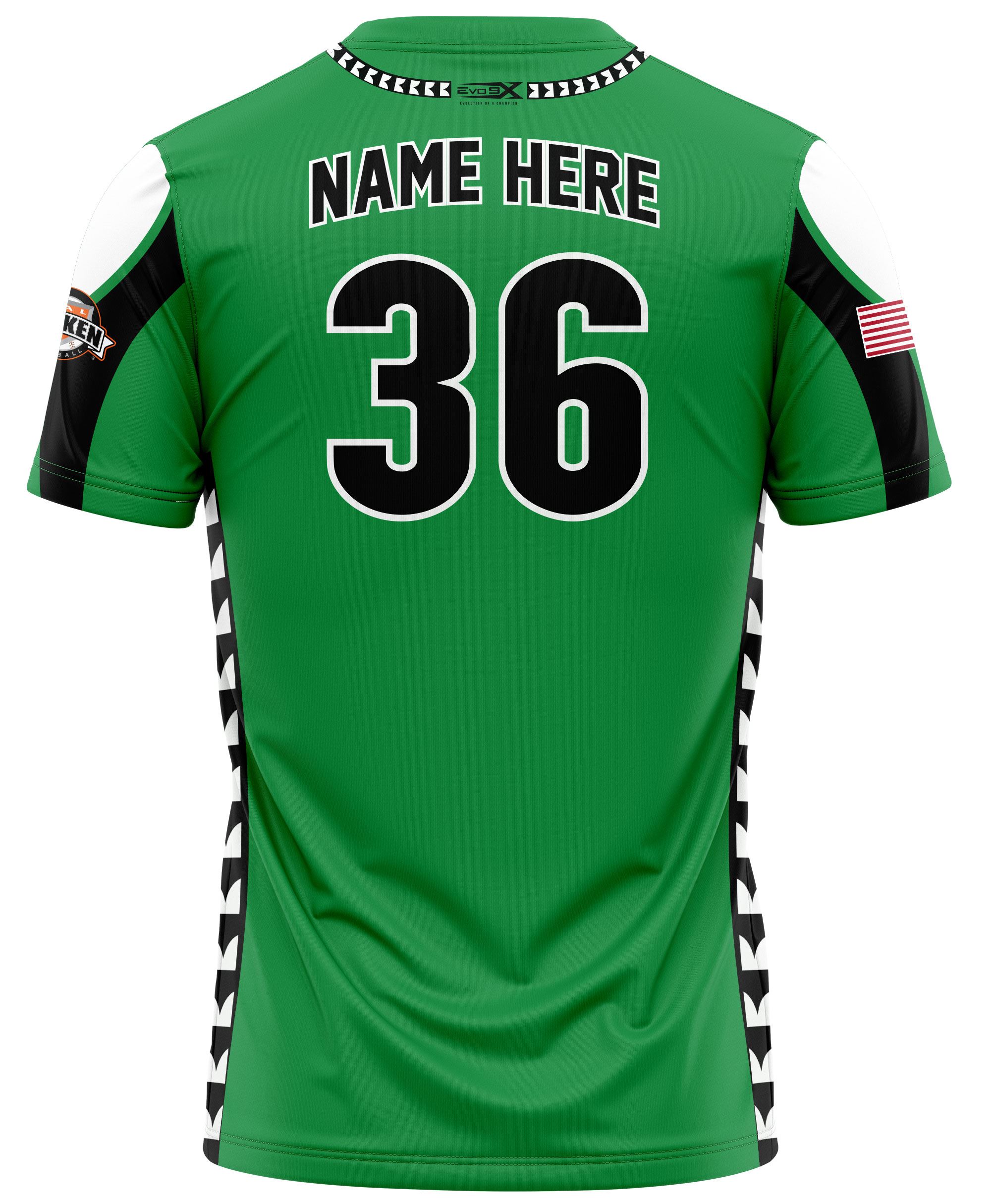 Hazlet Hawks Green 2 Button Jersey