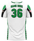 Hazlet Hawks White 2 Button Jersey