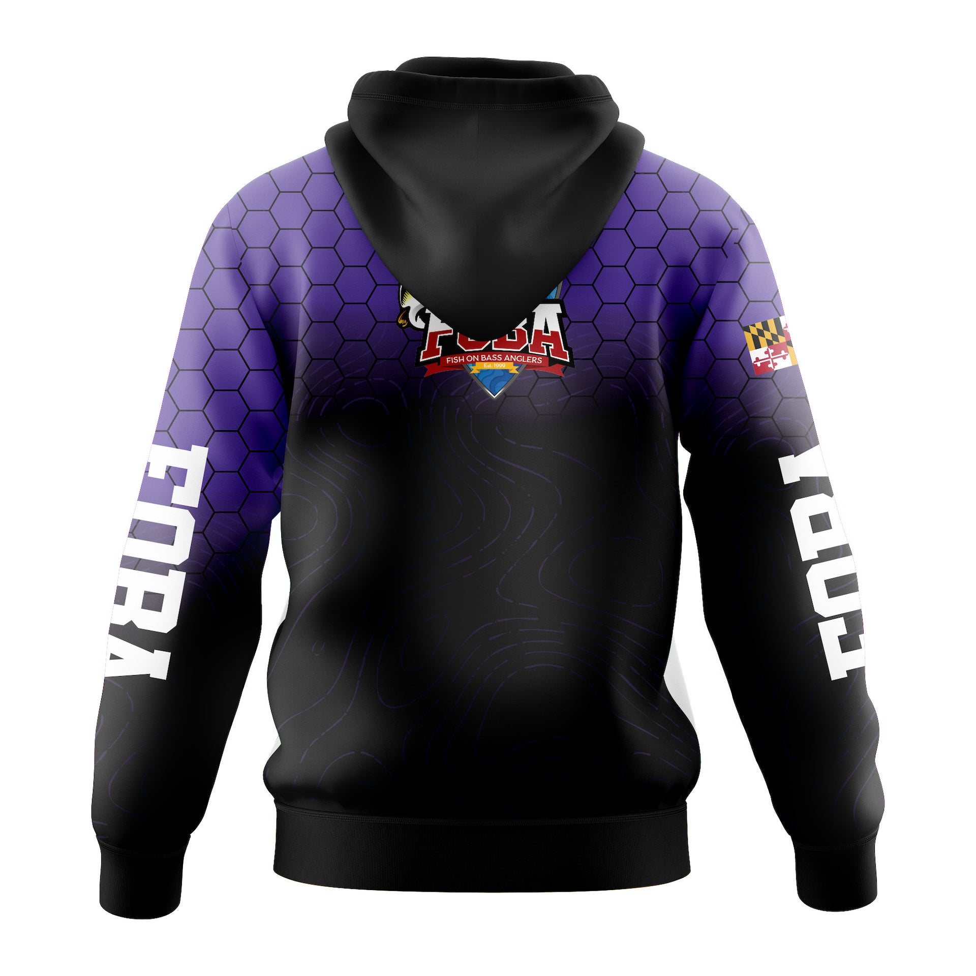 FOBA Longsleeve Heavyweight Hoodie - Purple/Black