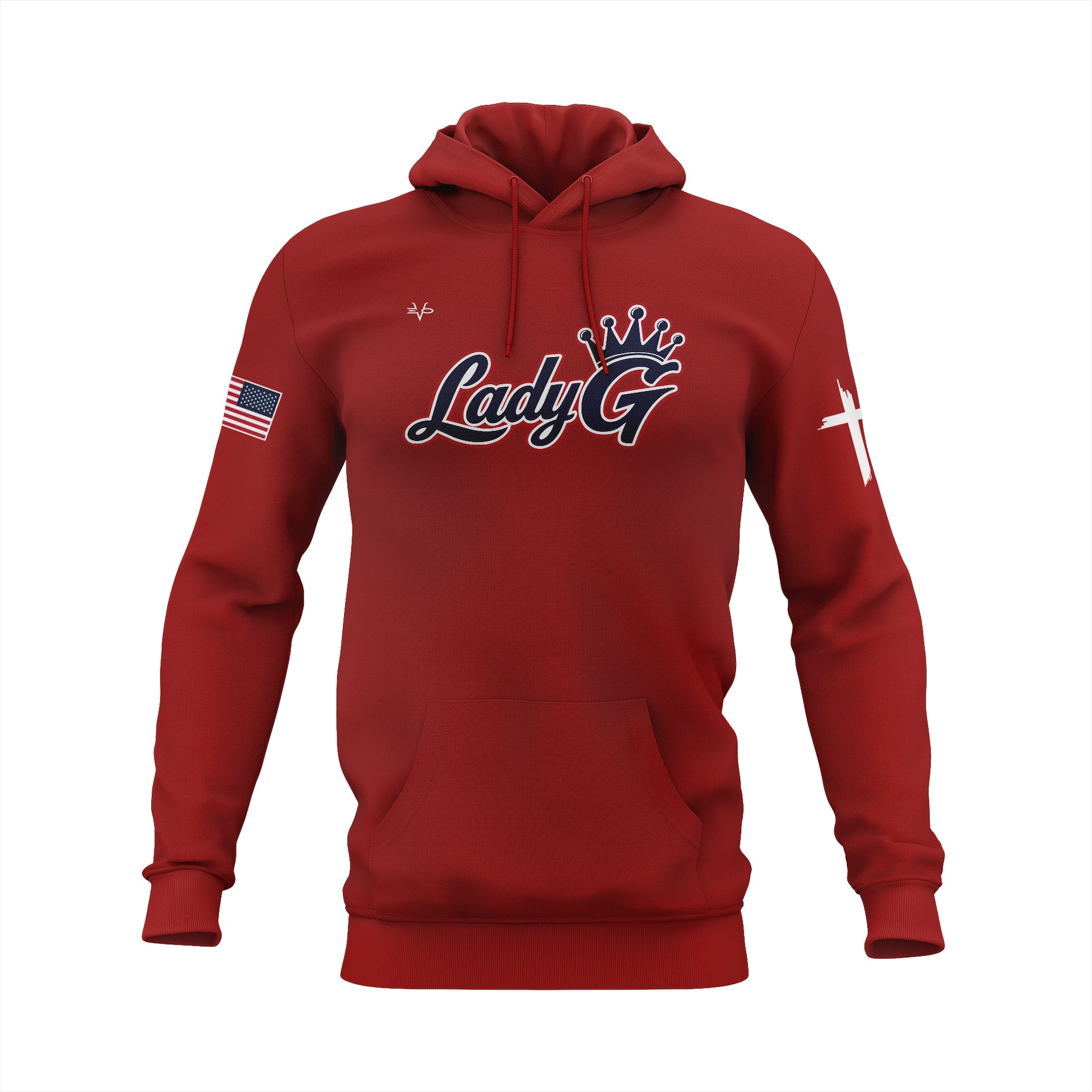 LADY G PULLOVER HOODY RED