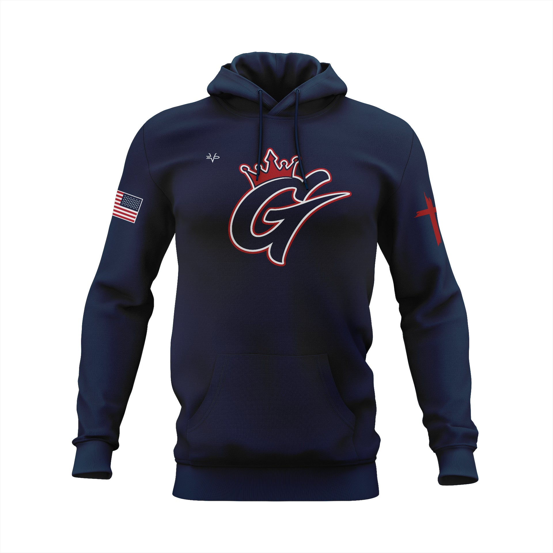 LADY G SECOND PULLOVER HOODY NAVY