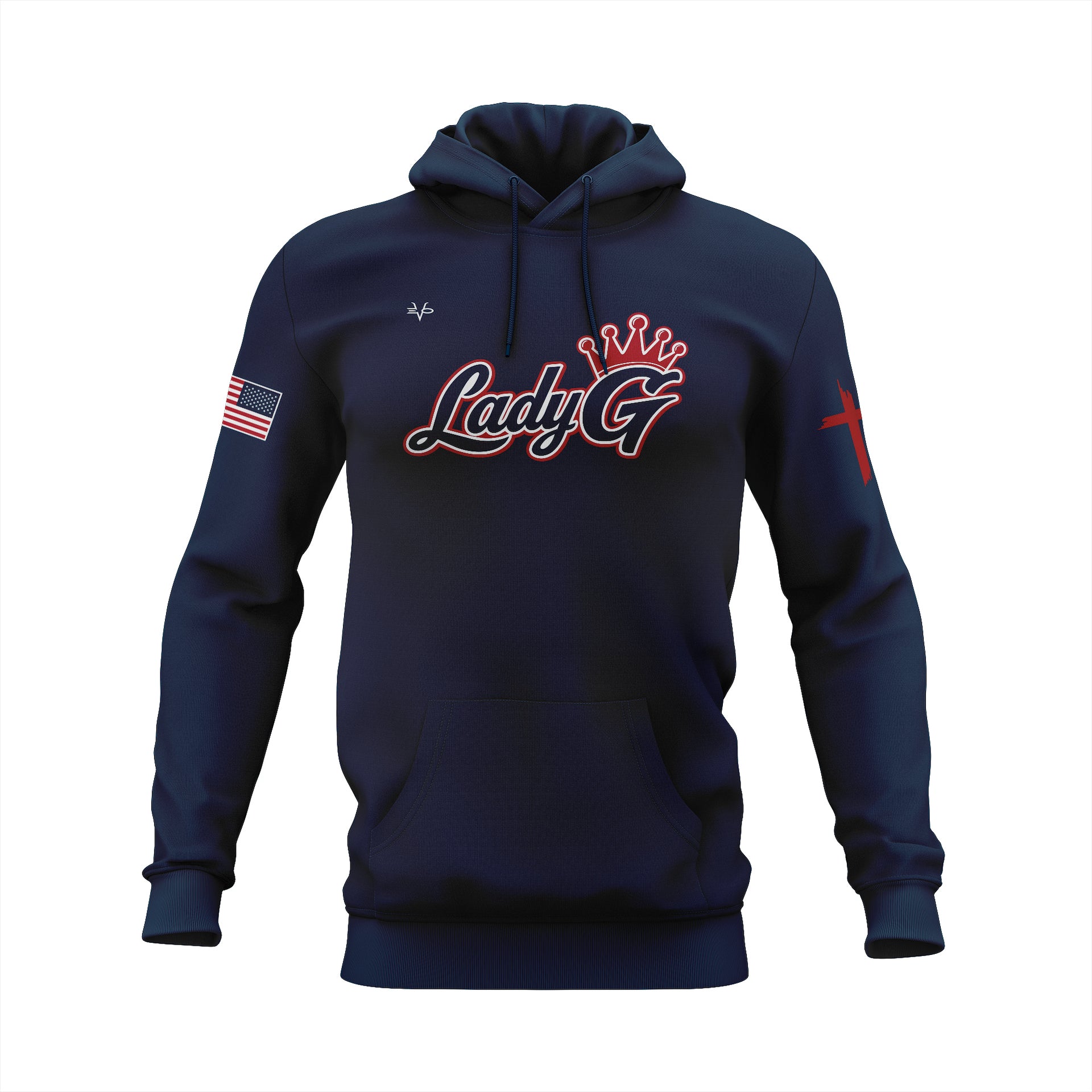 LADY G PULLOVER HOODY NAVY
