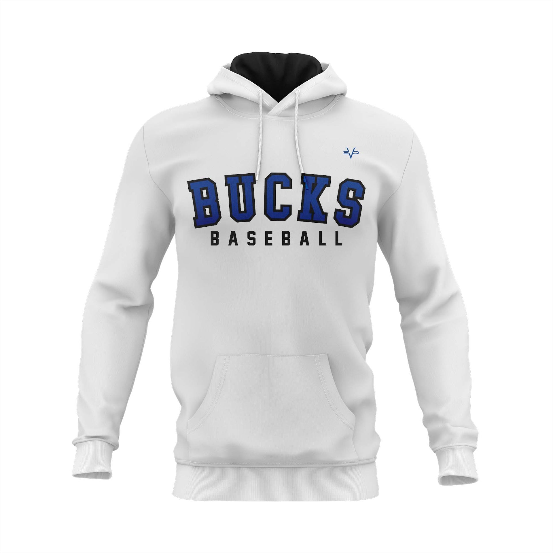 BUCKS BASEBALL White Pullover Hoodie