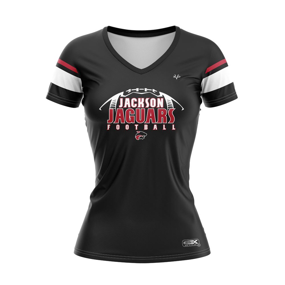 Jackson Jaguars Women`s V NECK SS