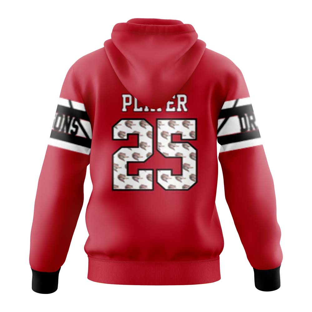 KINGSWAY FOOTBALL Sublimated Hoodie Red