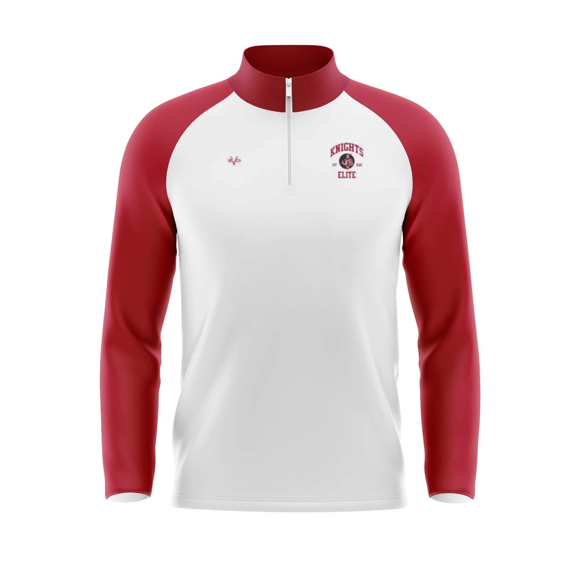 KNIGHTS ELITE Football Sublimated Quarter Zip Jacket White