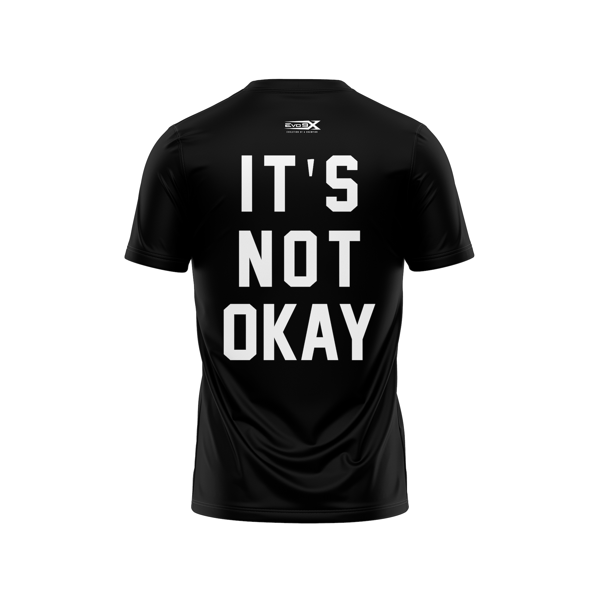 LADY IRONBIRDS CREWNECK SS "ITS NOT OK" SCREENPRINT - BLACK